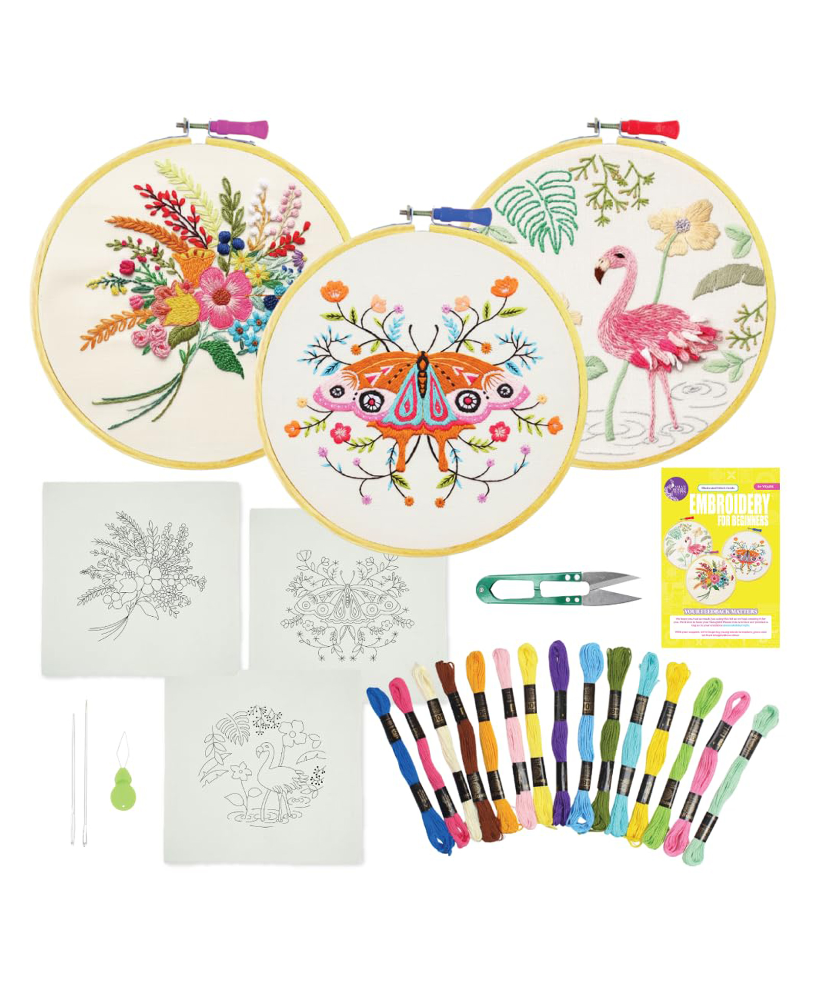 Asian Hobby Crafts Cross Stitch Embroidery Kit for Beginners and Adults | Hand Embroidery Craft Kit With Printed Fabric, Hoop, Threads, Needles & Tools DIY Stitching & Needlework Craft Kit for Girls-image-48