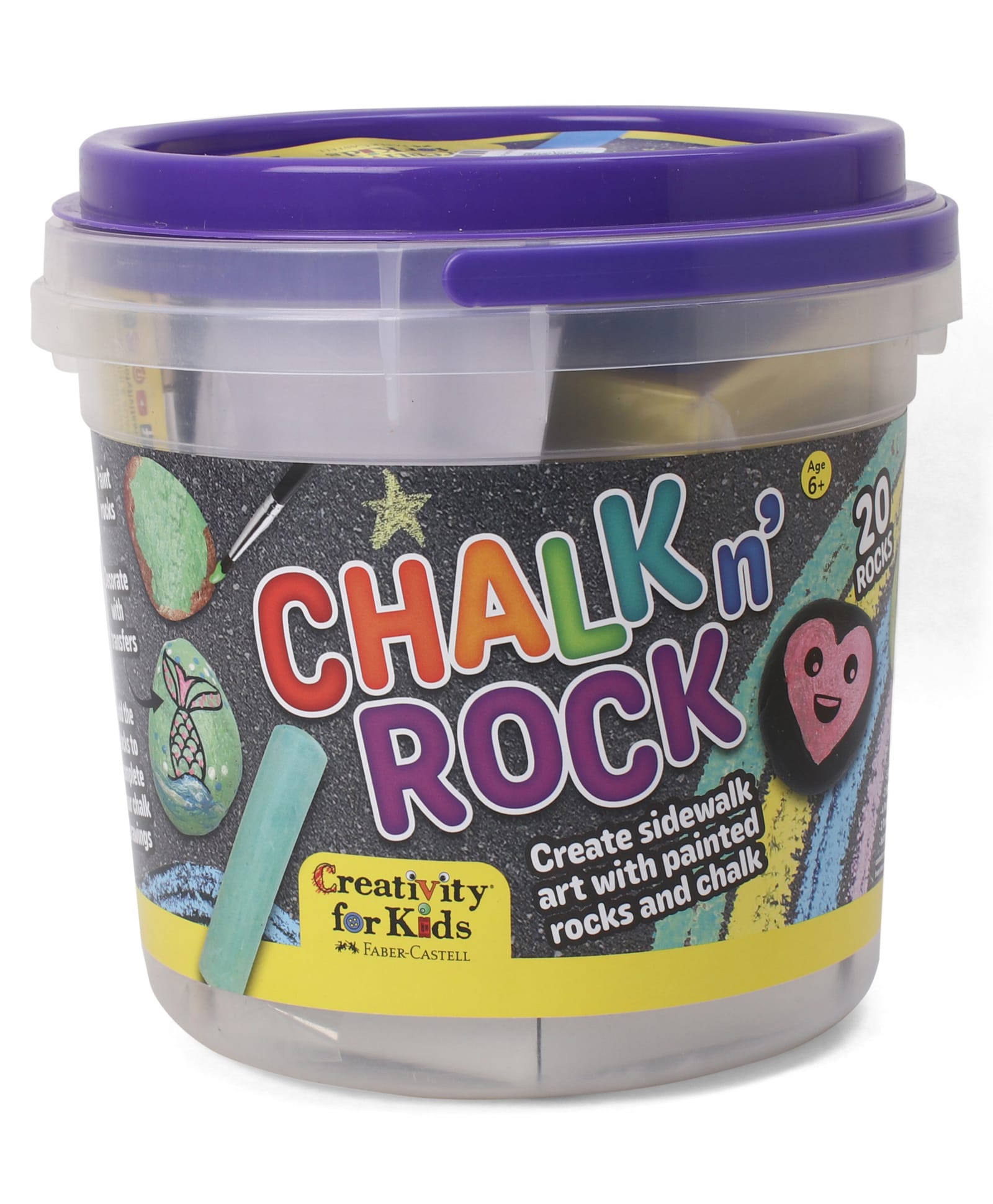 Creativity for Kids Rock n Chalk Rock Painting Bucket - Multicolor-image-30