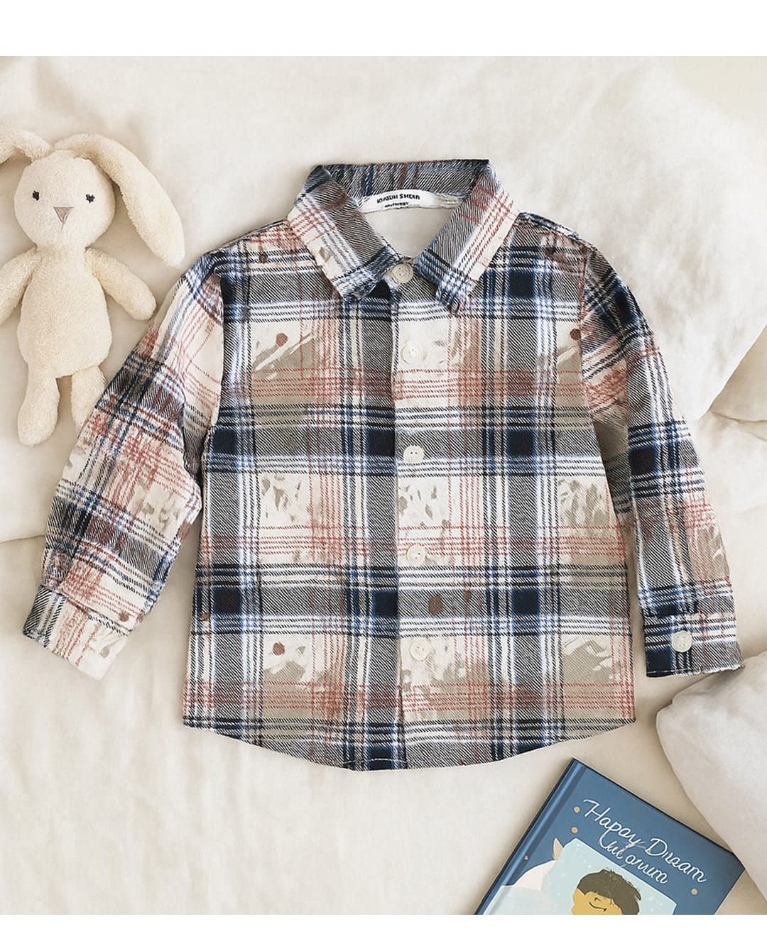 Googo Gaaga Cotton Woven Full Sleeves Checked Colour Splash Printed Shirt - Brown-image-21