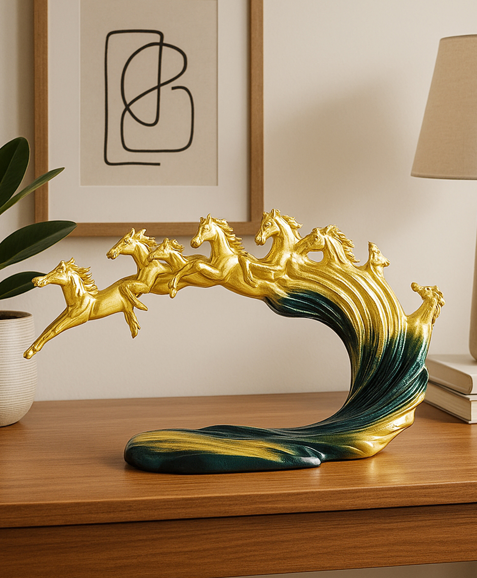 Amaya Decors Seven Running Horses Table Decor-picture-25