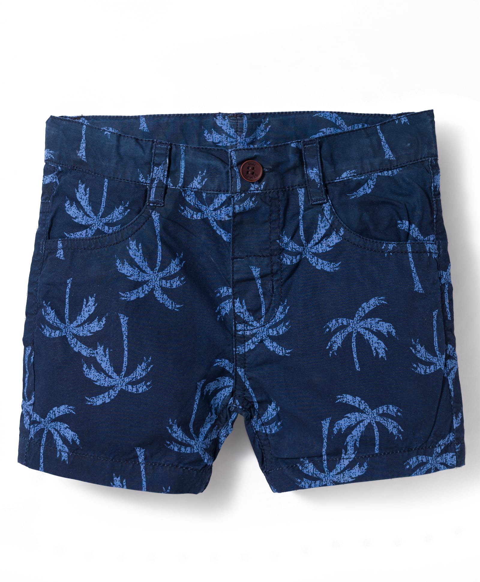Simply Premium Twill Woven Knee Length Shorts With Tropical Theme Print - Navy Blue-picture-11