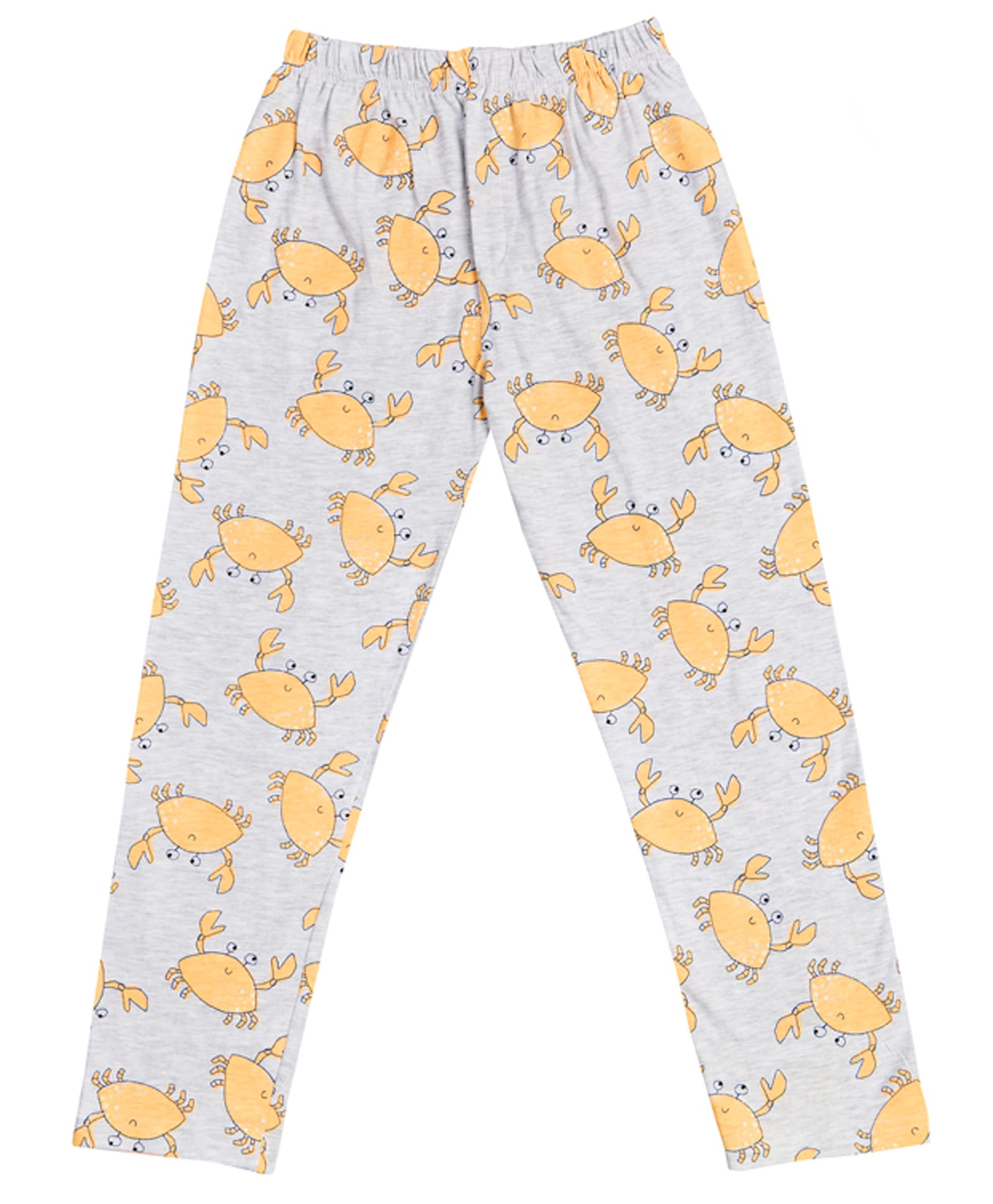 Earth Conscious 100% Cotton Knit Crabs Printed Lounge Pants - Grey-picture-25