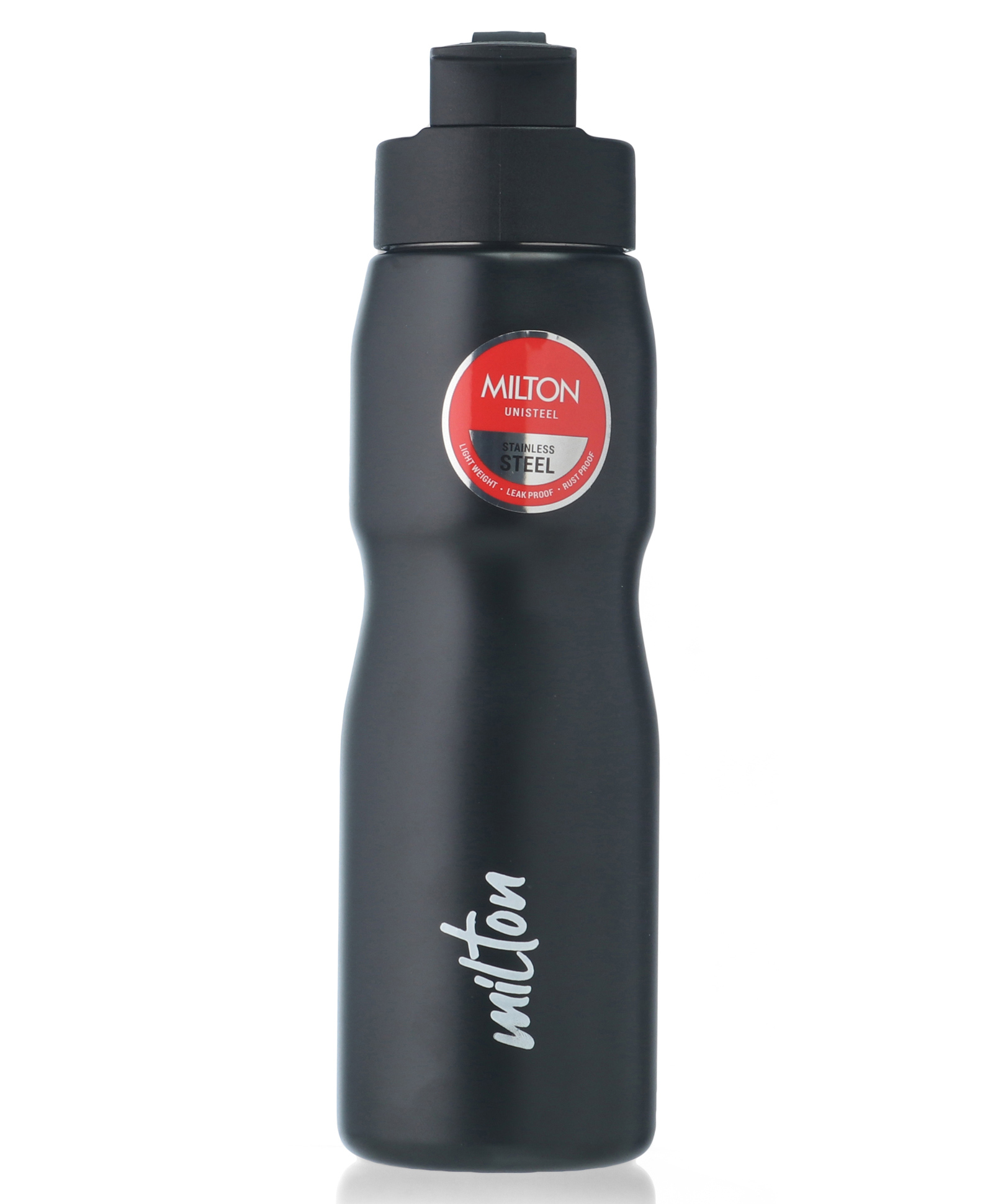 Milton Grit 750 Stainless Steel Single Walled ISI Certified Leak Proof Rust Proof Water Bottle Black - 750 ml-picture-43