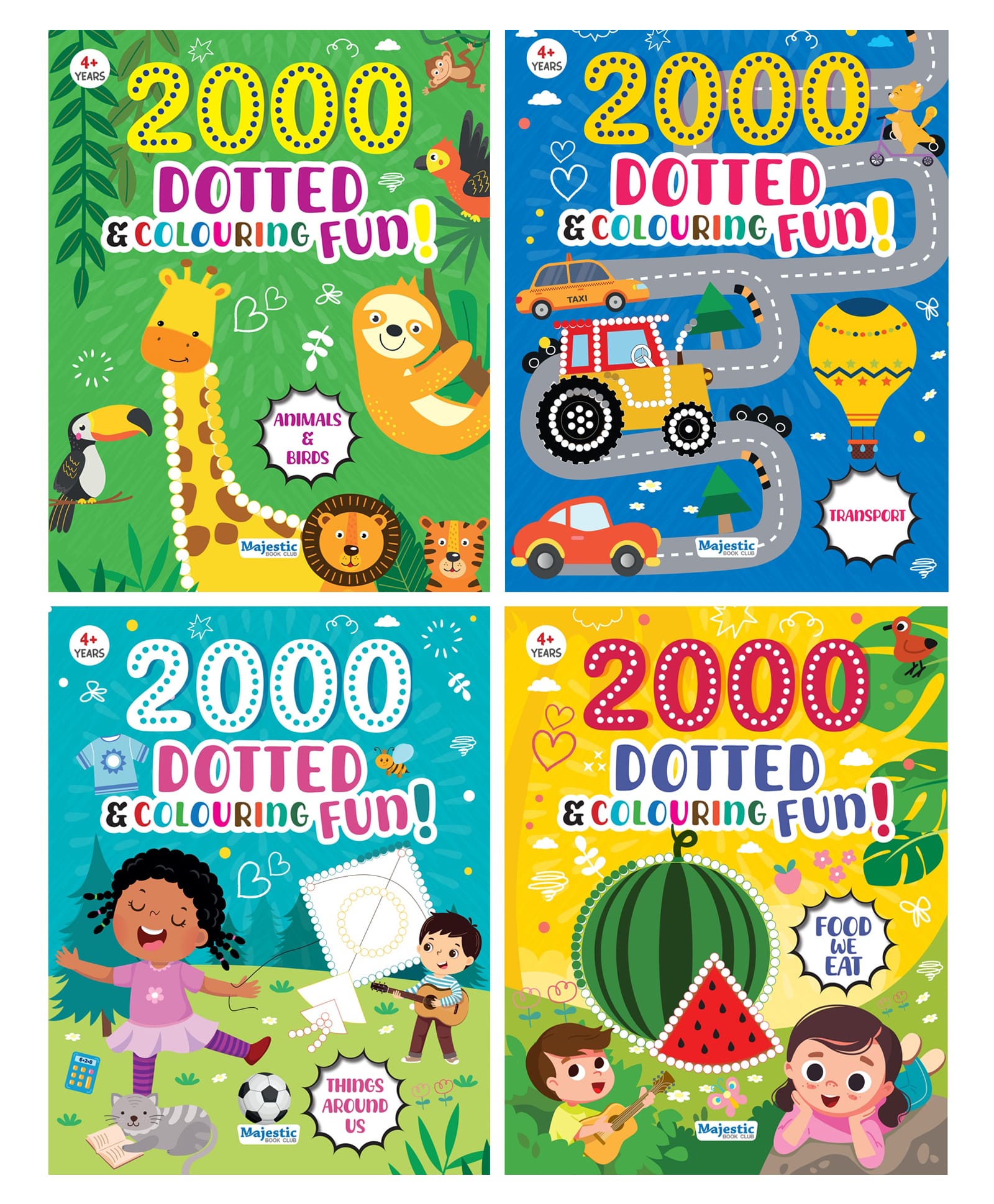 Dotted & Colouring Sticker Books Set of 4 for Kids | 8000+ Dot Stickers for Age 4+ | Early Learning Activity Books for Kids | Fun & Engaging Stickers Book for Kids & Children | Ideal for Gifting-image-29