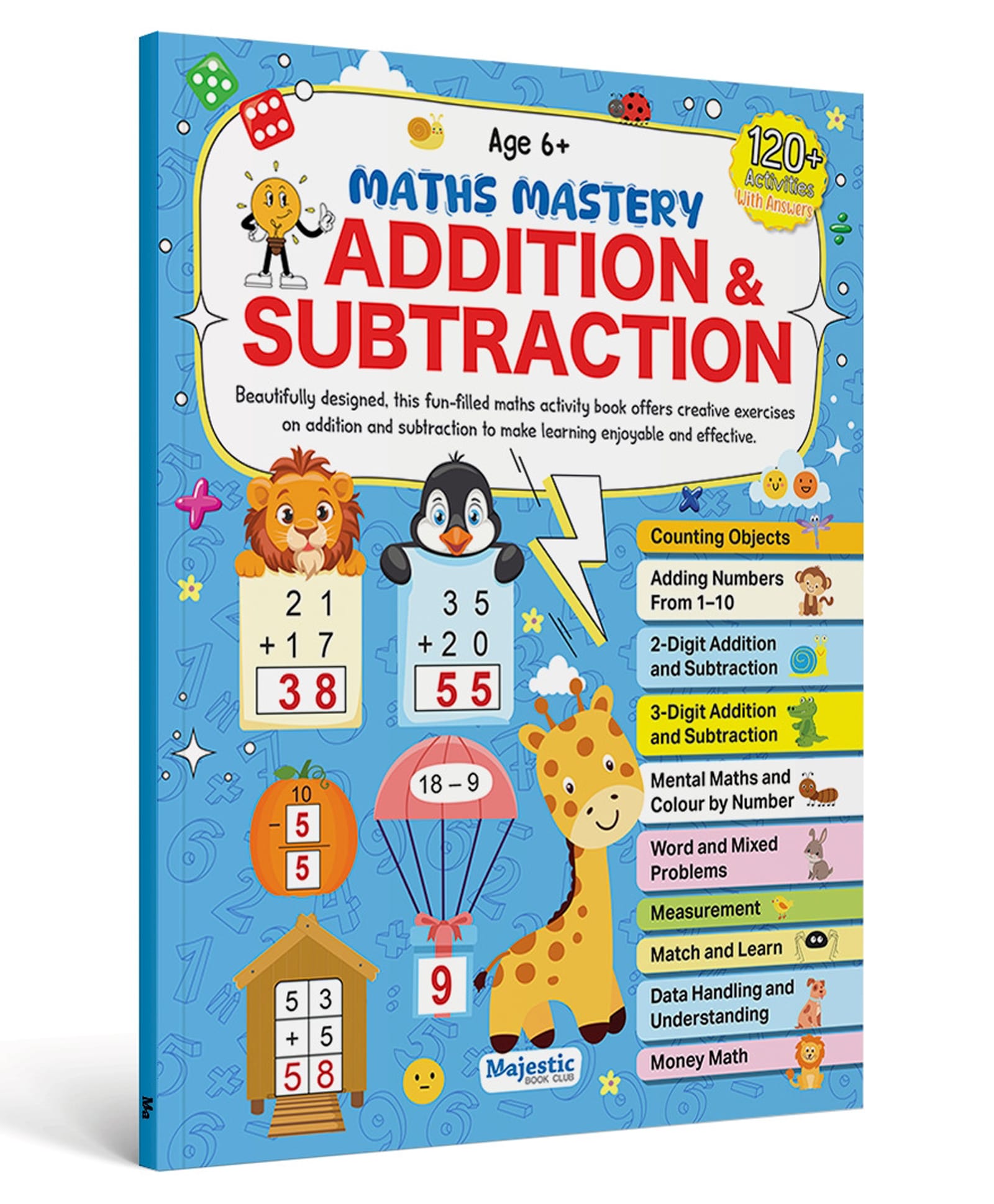 Addition & Subtraction Maths Activity Book for Kids | 120+ Engaging Activities | Fun Characters & Colourful Images | Skill Booster Activities for kids-image-7