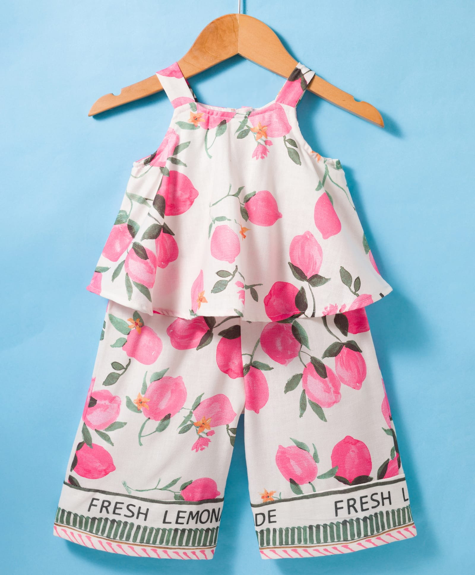 Little Kangaroos Woven Sleeveless Floral Printed Jumpsuit - Pink-picture-15