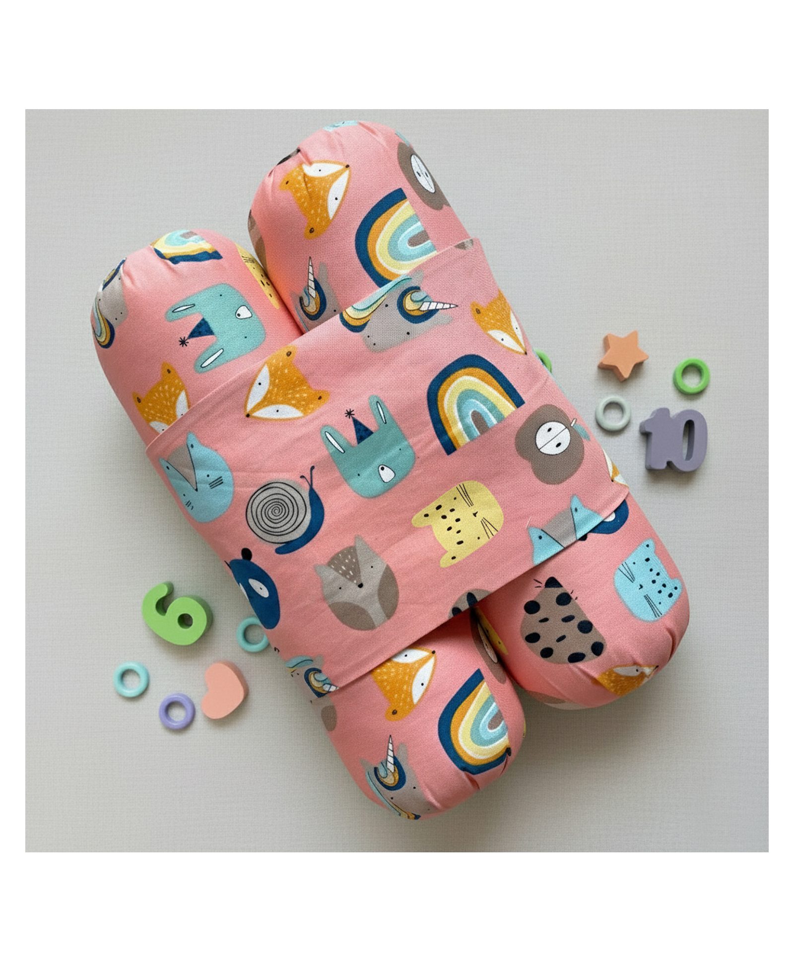 Oranges and Lemons - Anti rolling pillow, bolsters - Pink-picture-19