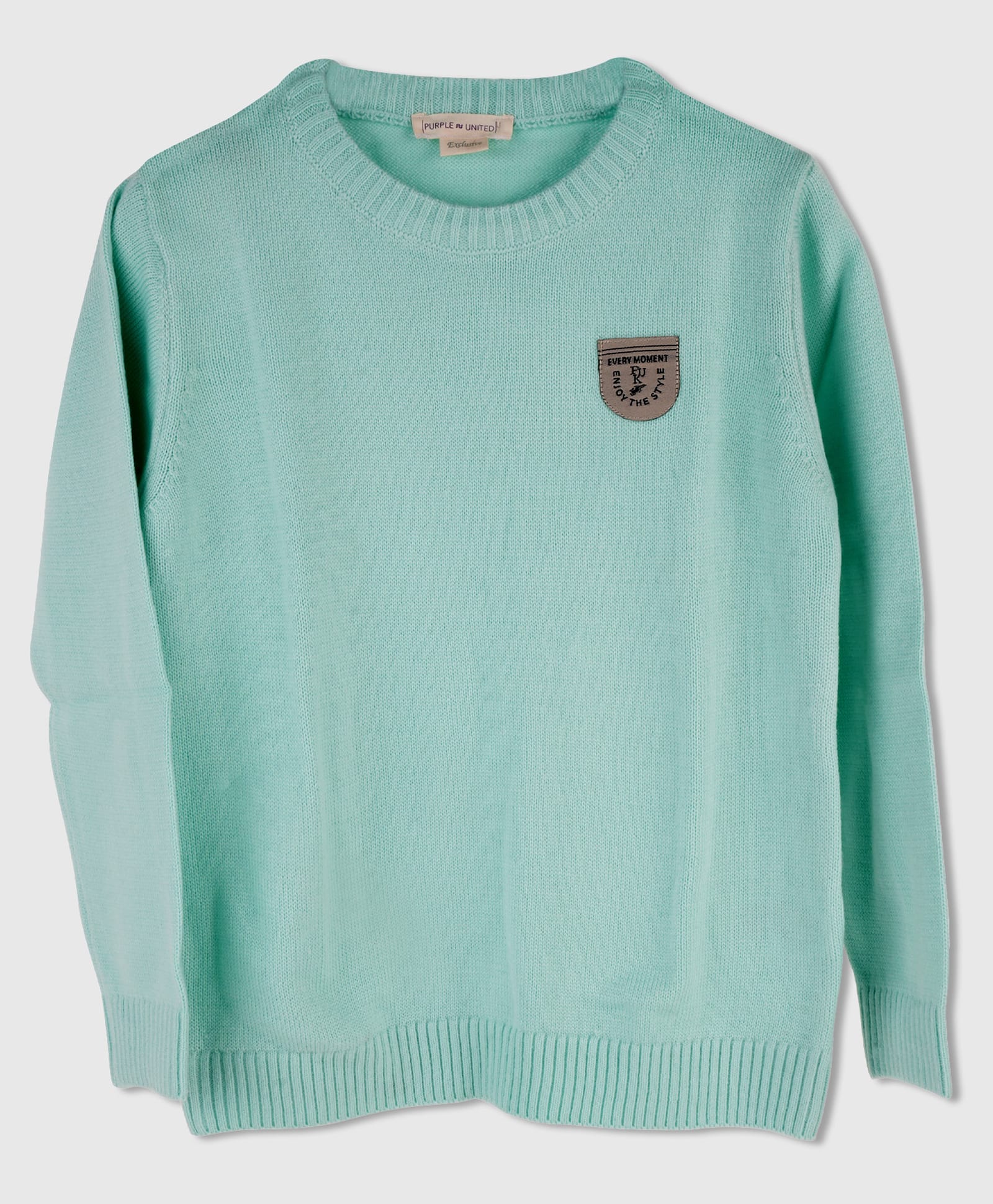 PURPLE UNITED KIDS Woven Full Sleeves Patch Detailed Sweater - Light Green-picture-26