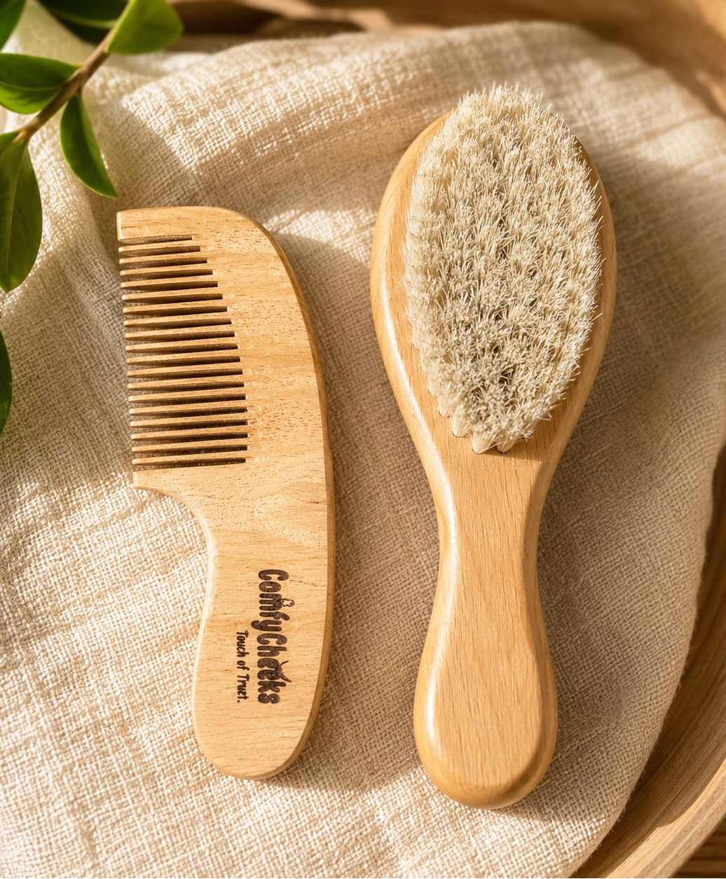 Comfy Cheeks Baby Hair brush and Comb- Set of 2-image-35