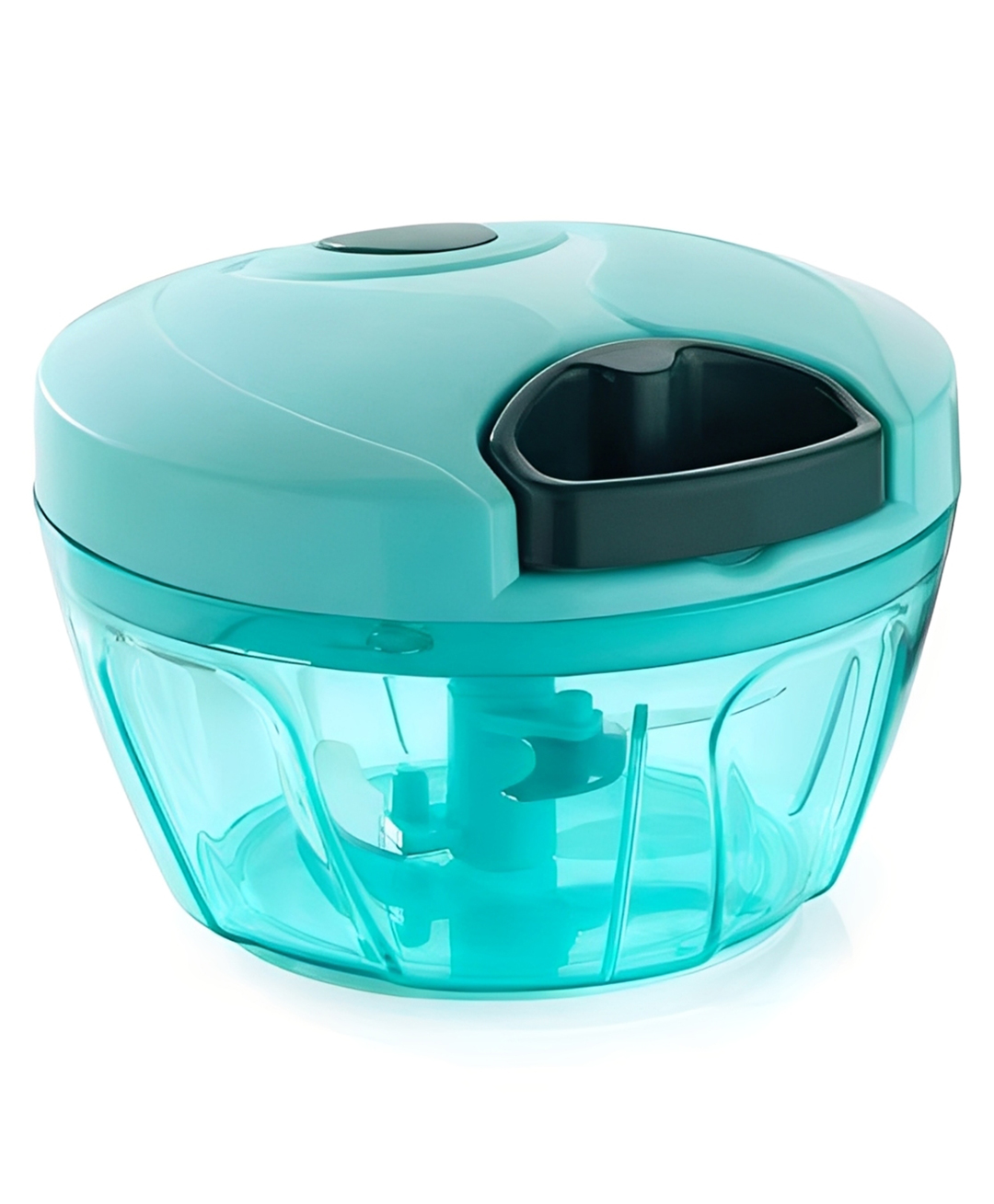 ADKD Hand Pull Vegetable Chopper & Cutter With Stainless Steel Blades Manual Onion Chopper, Garlic Crusher & Food Processor For Kitchen (Random Color)-image-2