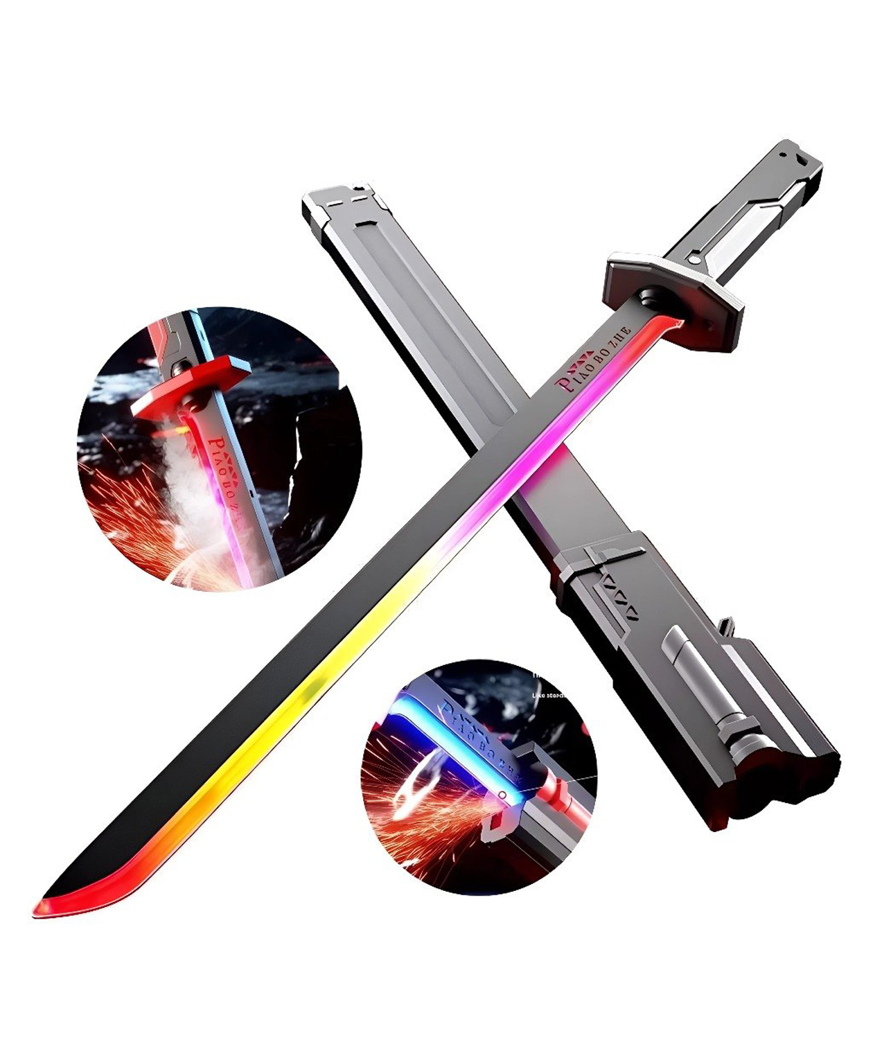 ADKD RGB LED Light Sword Toy Multi-Color Glowing Lightsaber with Sound Effects | Rechargeable | Kids & Adults Action Toy Sword | 14+ Age | Perfect for Cosplay, Parties & Gifts