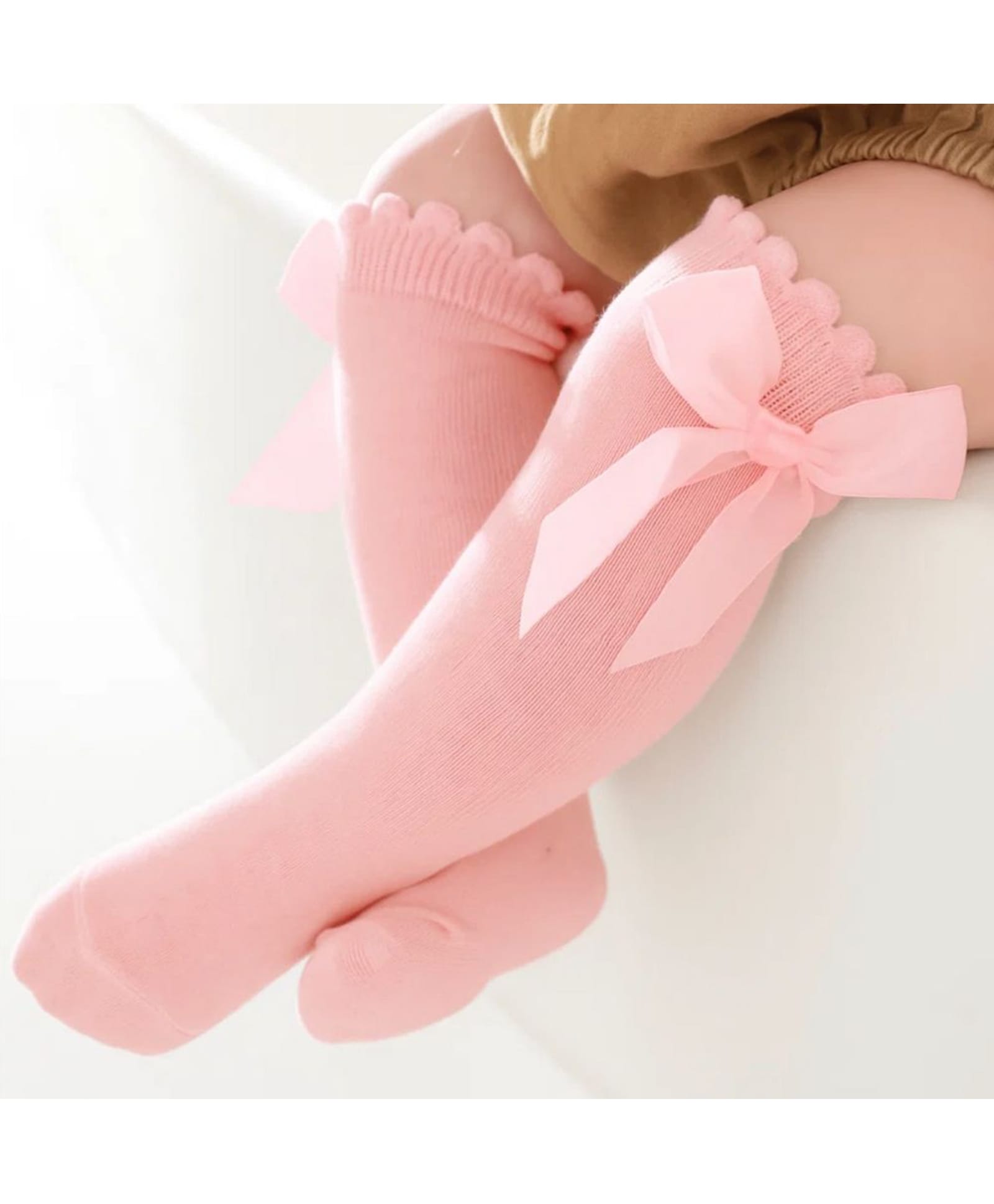 Neska Moda Bow Applique Detailed Socks - Baby Pink-picture-15