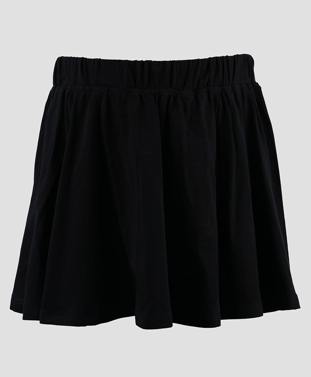 Charm n Cherish Cotton Blend Knit Skirt With Attached Shorts - Black-picture-20