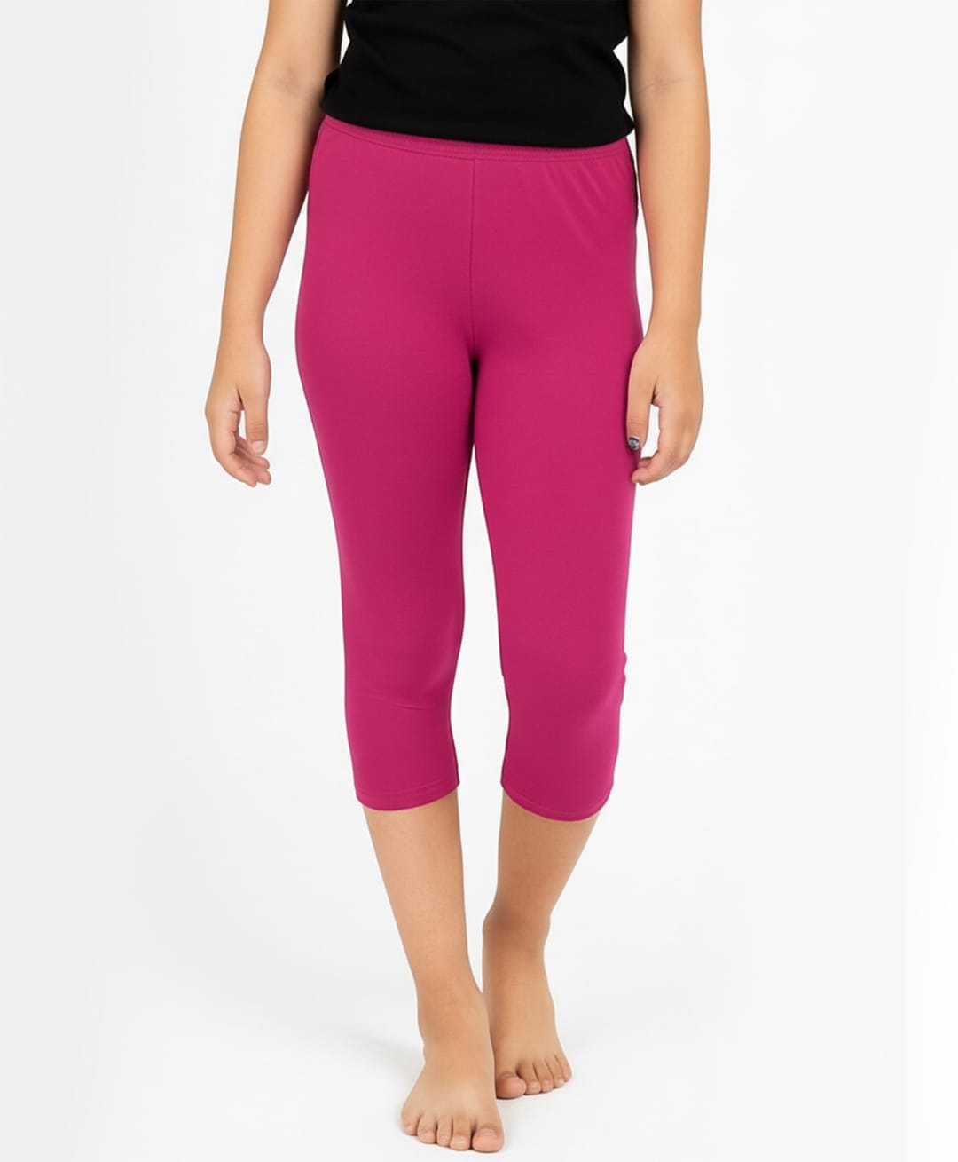 Charm n Cherish Cotton Blend Knit Solid Leggings - Dark Pink-picture-22