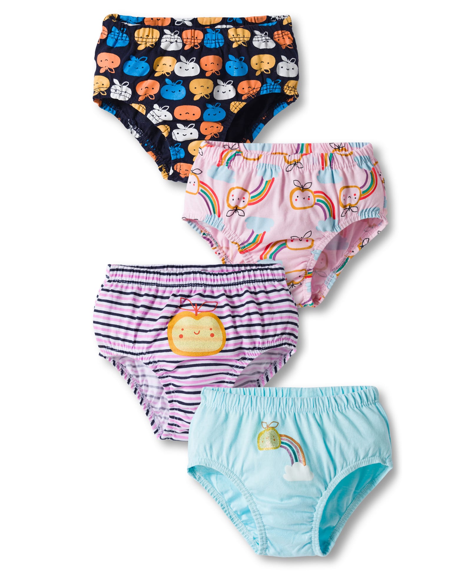 Bodycare Cotton Knit Panties with Unicorn Print & Stripes Pack of 4 (Color May Vary)-picture-35