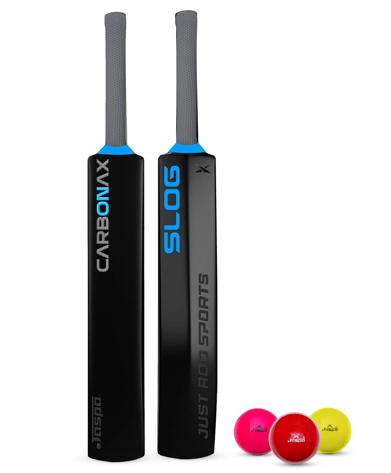 Jaspo Slog Carbonax Cricket Bat - 34 Inch Full Size, PU Filled Plastic Bat,Hdpe Construction, Enhanced Durability, Vibration Control, Shock Absorption, Skill Levels (Slog Carbonax Bat with 3pc Ball)-picture-14
