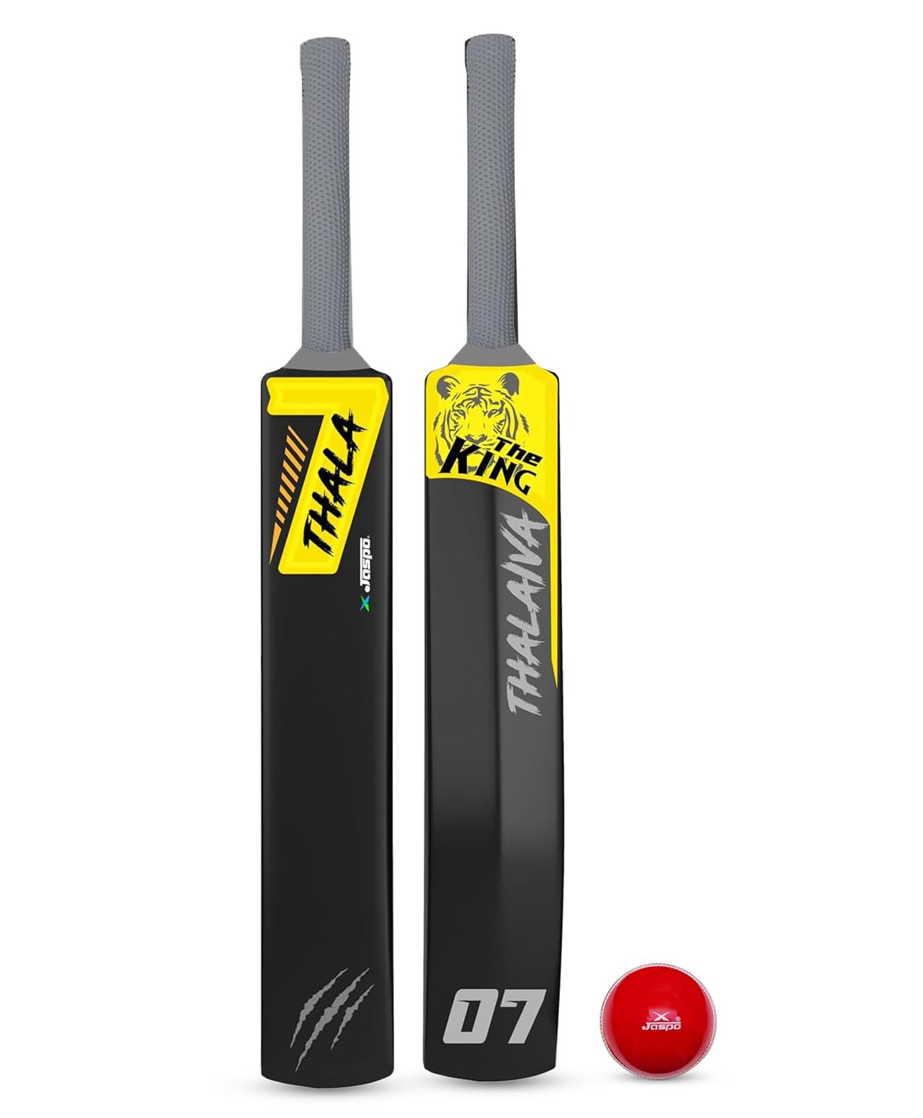 Jaspo Thala Plastic Cricket Kit | 34 Inch Bat Specially Designed for Tennis Ball & Wind Ball | Durable Cricket Set for Kids, Beginners & Casual Play| (Thala Bat with 1pc Ball)-image-47