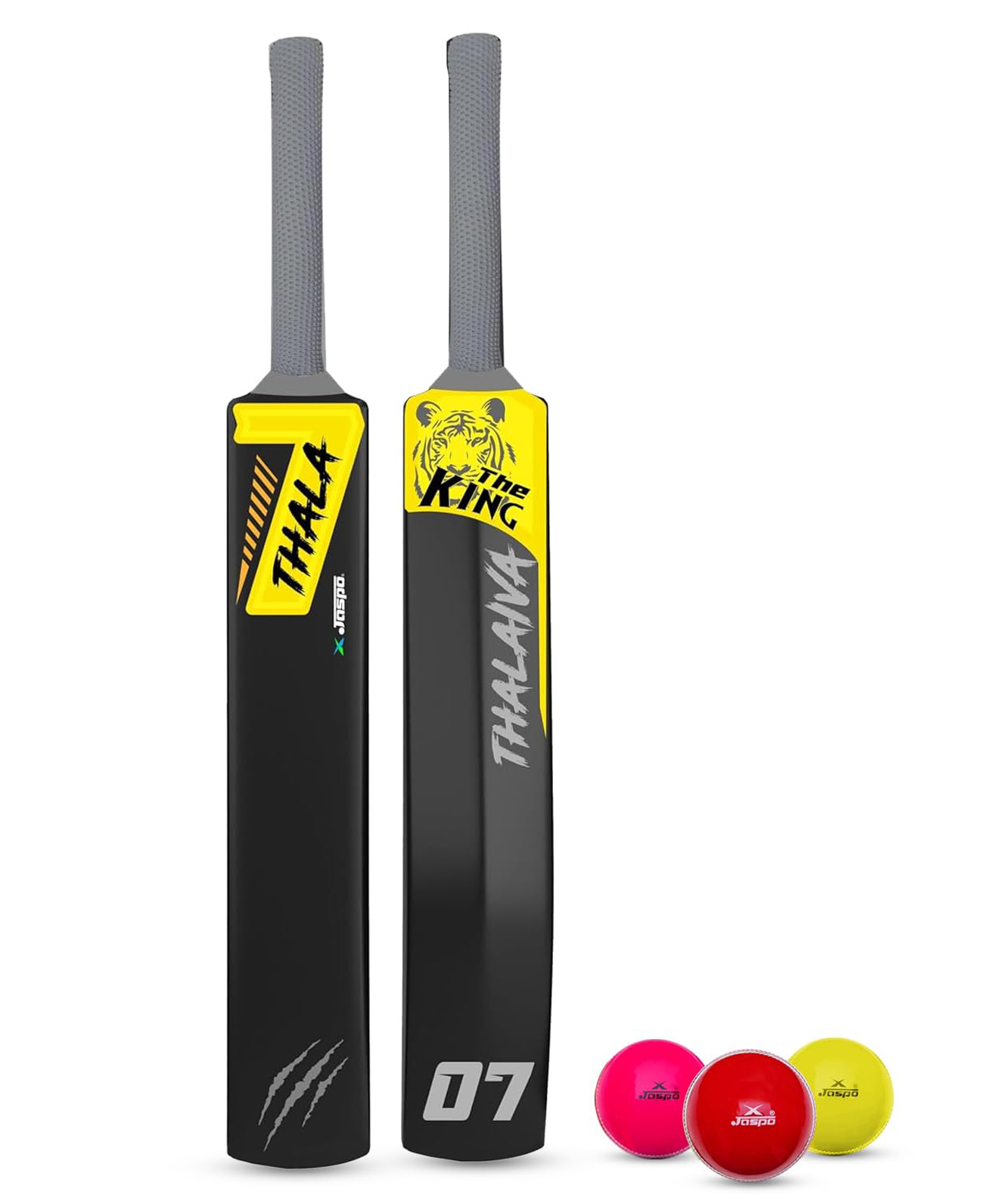 Jaspo Thala Plastic Cricket Kit | 34 Inch Bat Specially Designed for Tennis Ball & Wind Ball | Durable Cricket Set for Kids, Beginners & Casual Play| (Thala Bat with 3pc Ball)-picture-10