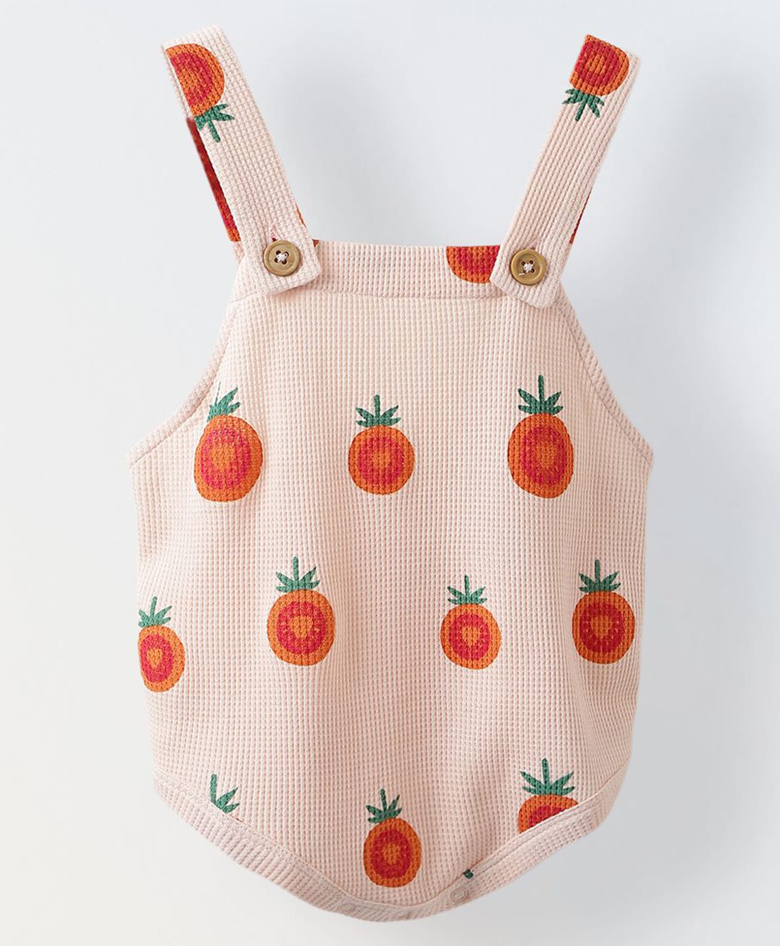 Spunkies Cotton Knit Sleeveless Fruits Printed Onesie - Pink-image-20
