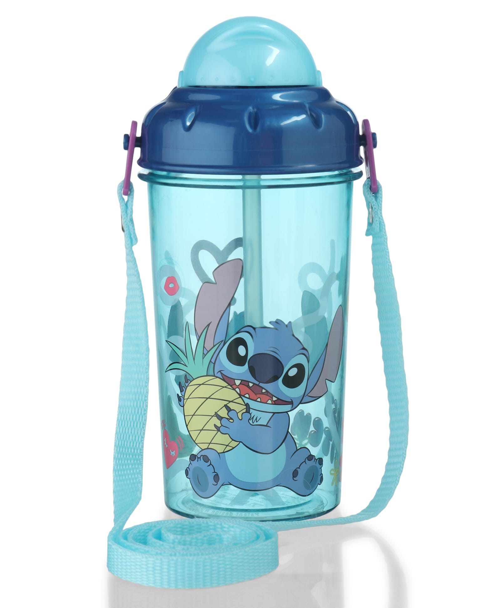 Disney Stitch Store Single Wall Canteen Drawing Sipper Bottle Blue - 465 ml-image-44