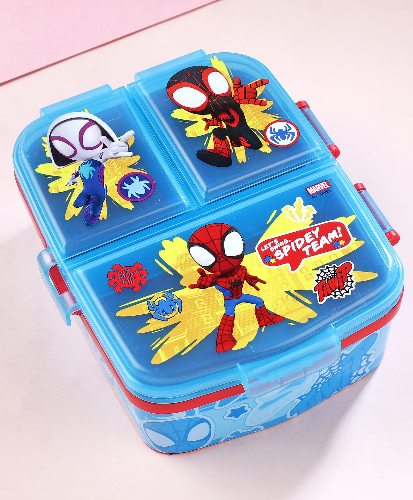 Spider Man XL Multi Compartment Sandwich Box Spidey & Friends - Blue-image-11
