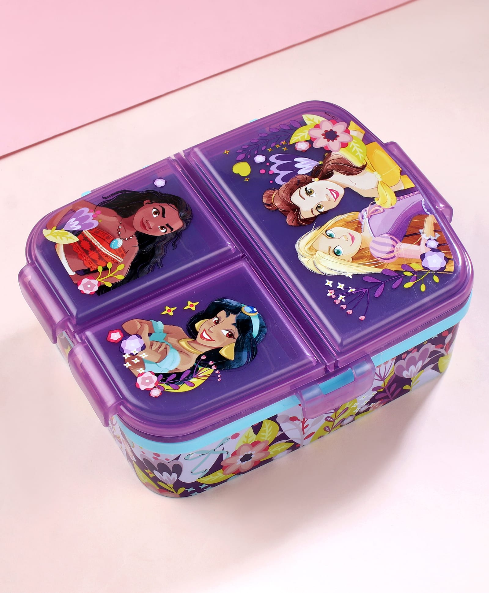 Disney Princess XL Multi Compartment Sandwich Box Palms - Blue & Purple-picture-18