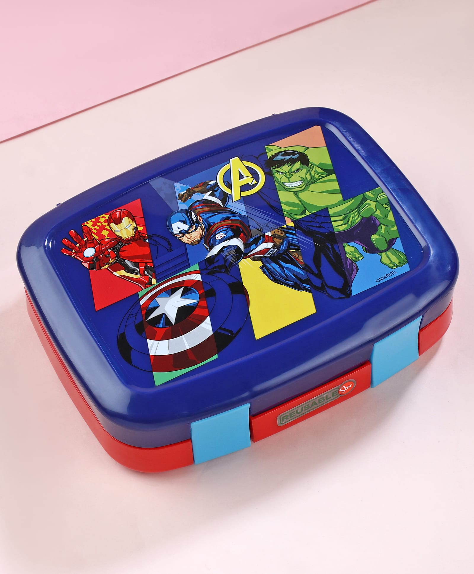 Avengers Stor Bentopro Sandwich Box - Blue & Red-picture-5