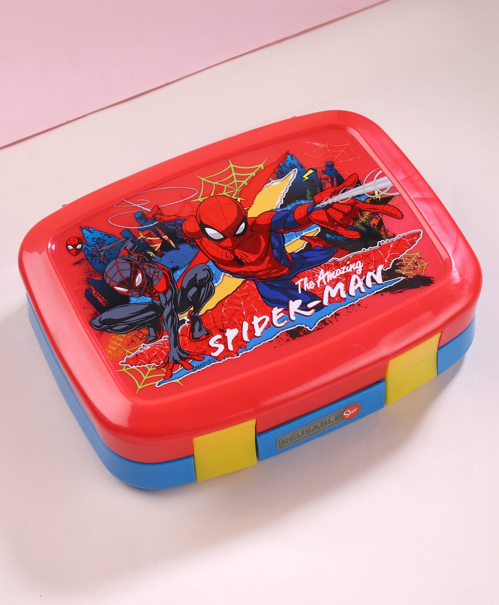 Spider Man Stor Bentopro Sandwich Box - Red & Blue-image-8