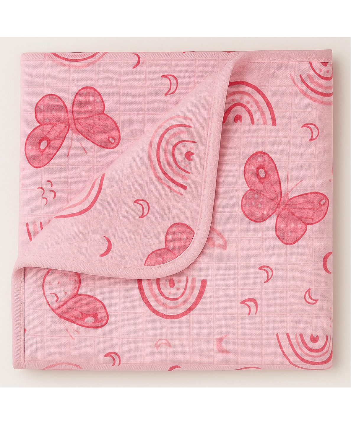 TUMMY New Born Baby Muslin Blanket -Butterfly-image-25