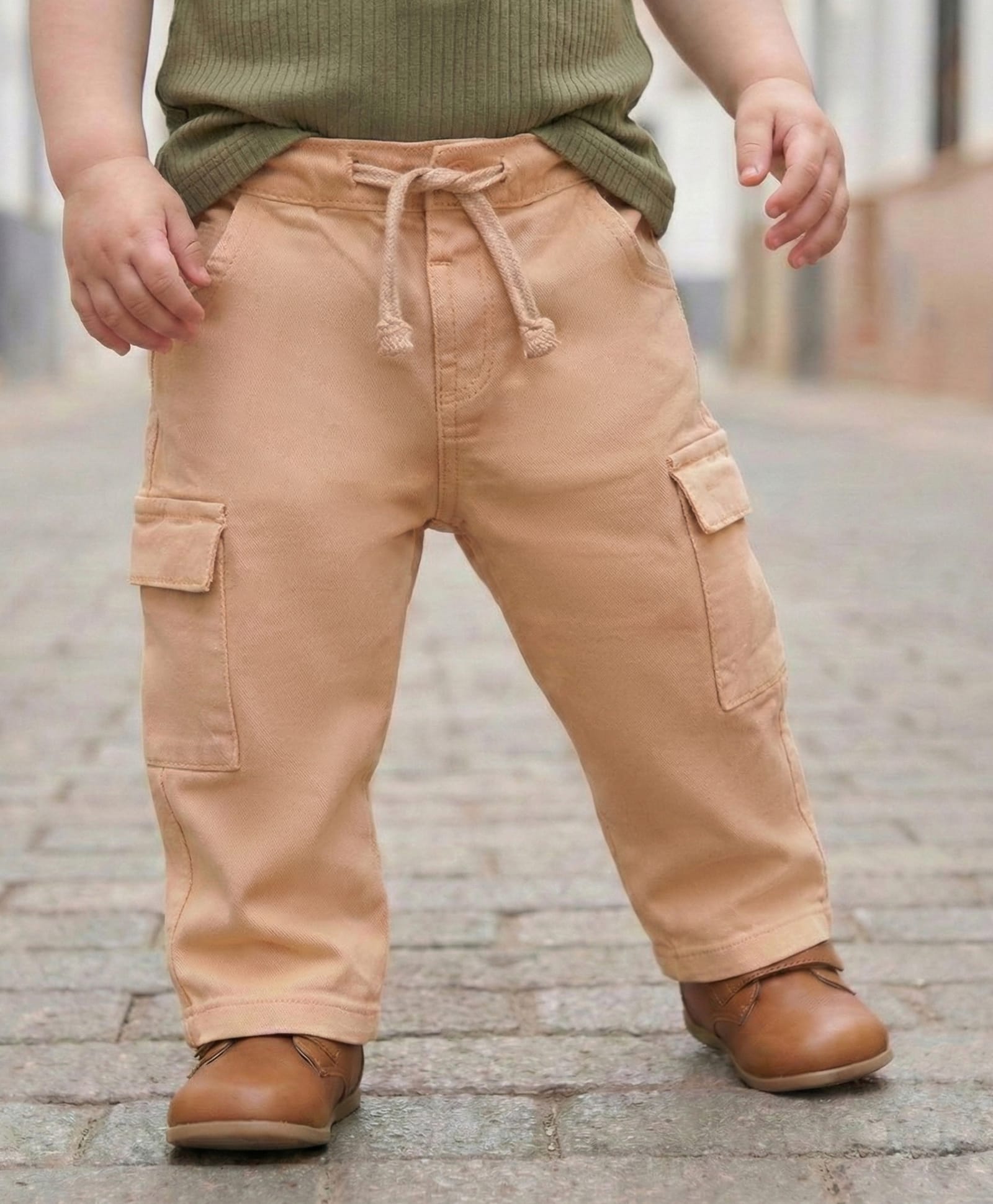 Babyoye Full Length Over Dyed Denim Jeans - Beige-picture-19