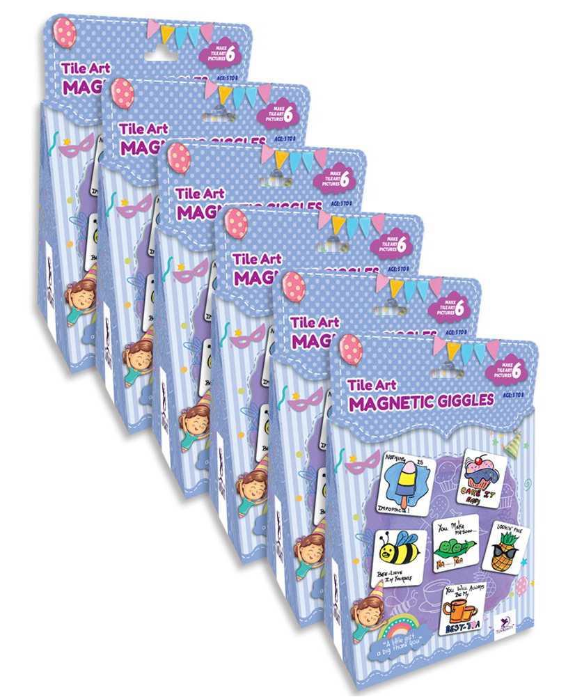 TOYKRAFTT ThankUbff - Tile Art - Magnetic Giggles Return Gifts for Aged 5 to 8 years, Create 6 Fridge Magnets (Pack of 6)-image-13