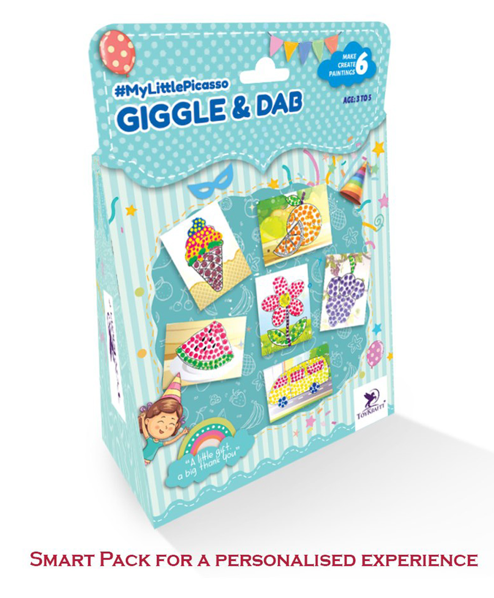 TOYKRAFTT ThankUbff - My Little Picasso - Giggle & Dab Return Gifts for Aged 3 to 5 years, Activity Set with 3 Paints & 6 Templates-image-28