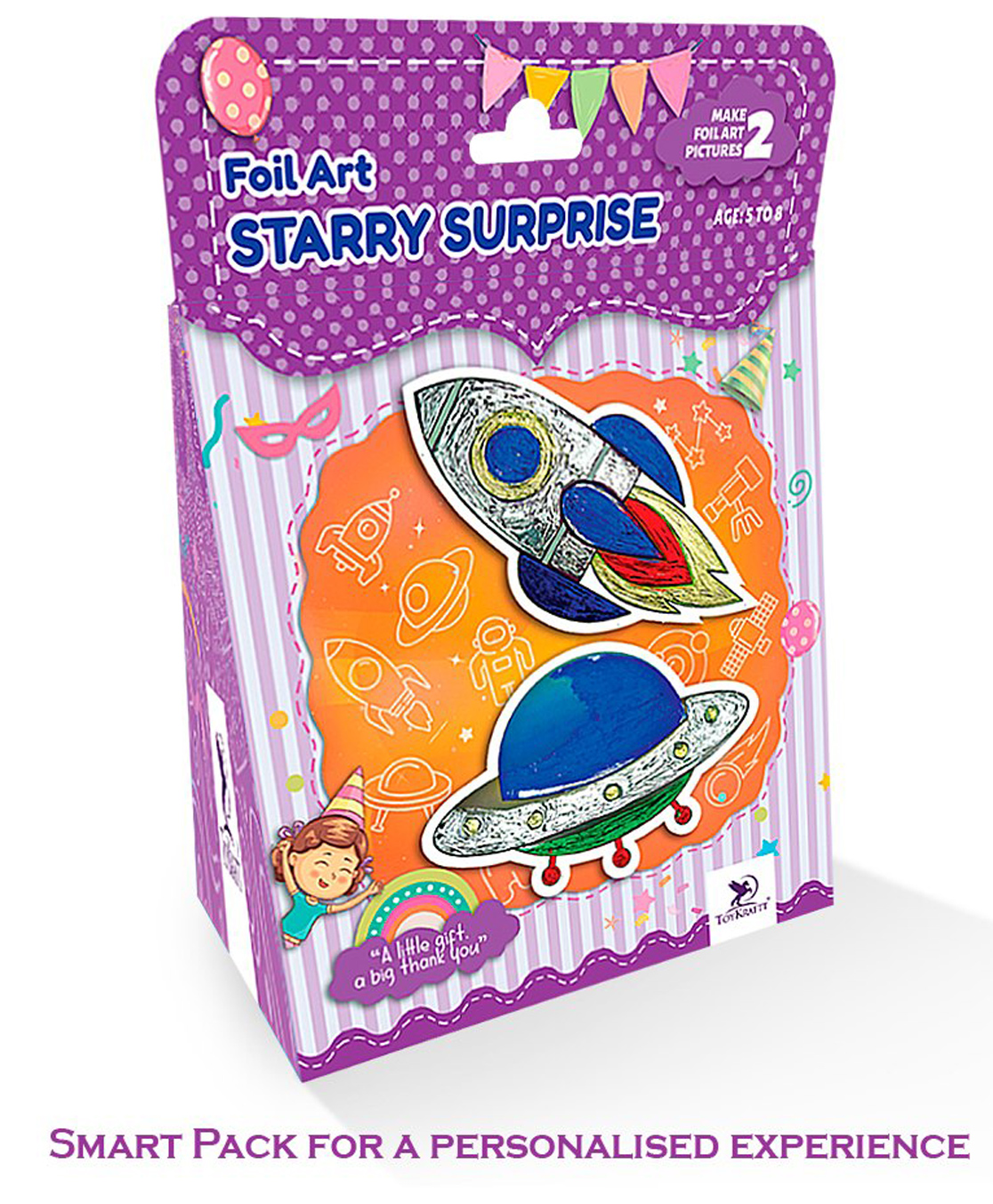 TOYKRAFTT ThankUbff - Foil Art - Starry Surprise for Aged 5 to 8 years, Create 2 Pictures Using Foil sheet-image-31