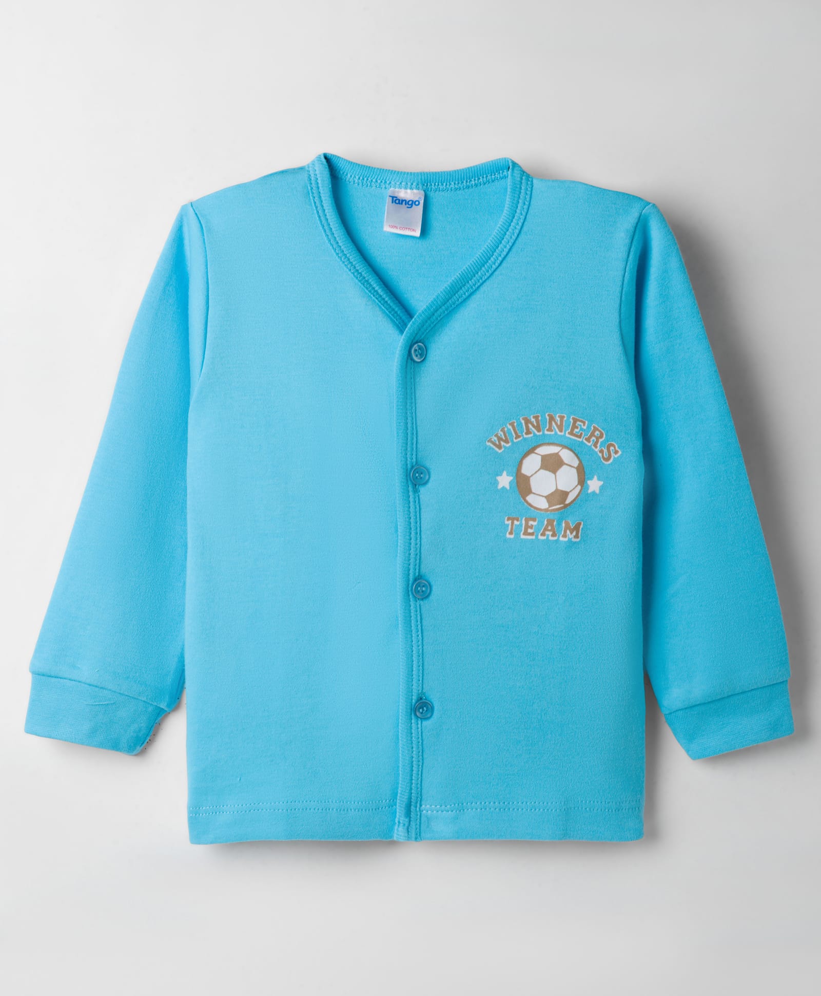 Tango Interlock Knit Full Sleeves Jhabla with Sport Print - Light Blue-picture-15