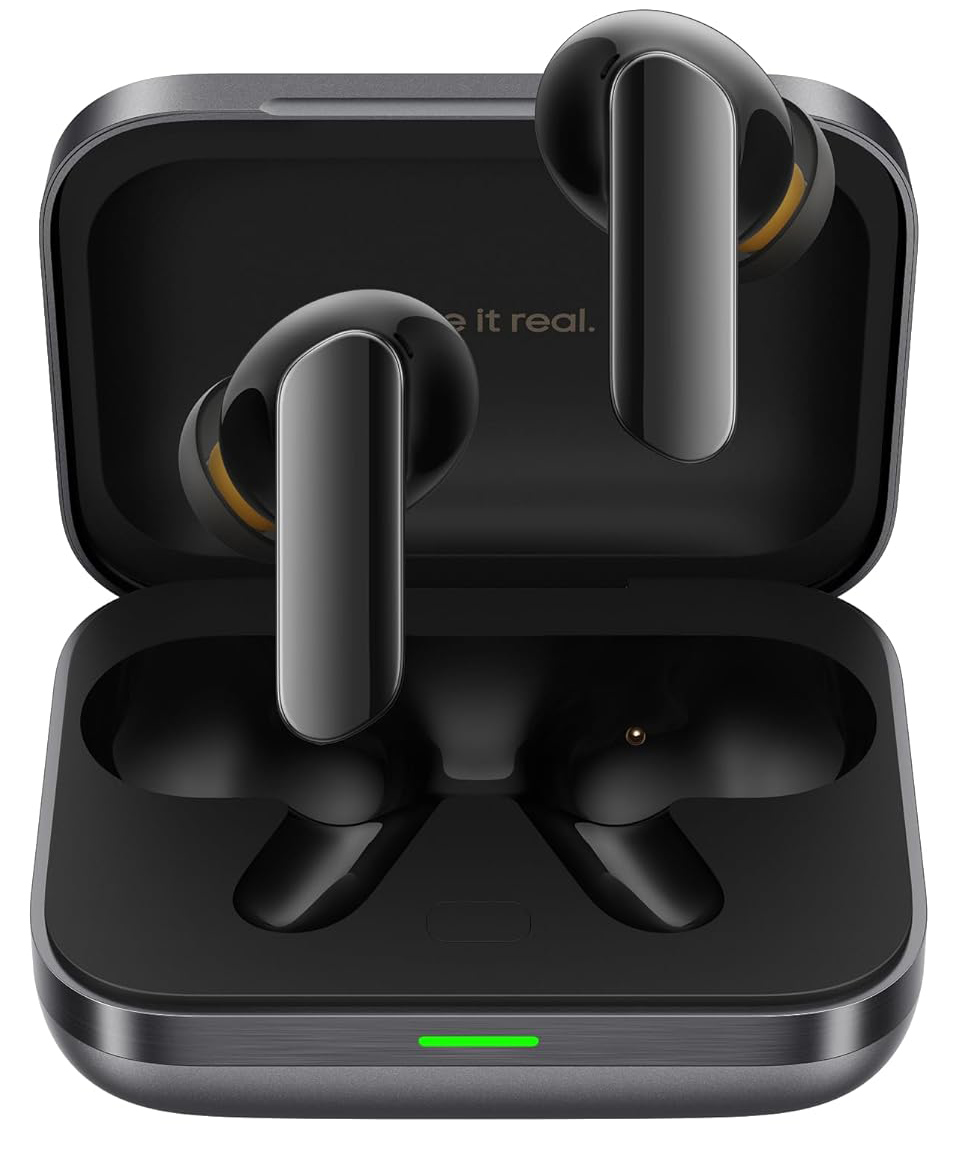 realme Buds Air 7,12.4mm Dynamic Bass Drivers,52Hrs Playtime,52dB Hybrid ANC,6 Mic ENC,45ms Low Latency,360° Spatial Audio,Hi-Res LHDC,IP55 Dust & Water Resistant,True Wireless TWS BT v5.4(Slate Grey)