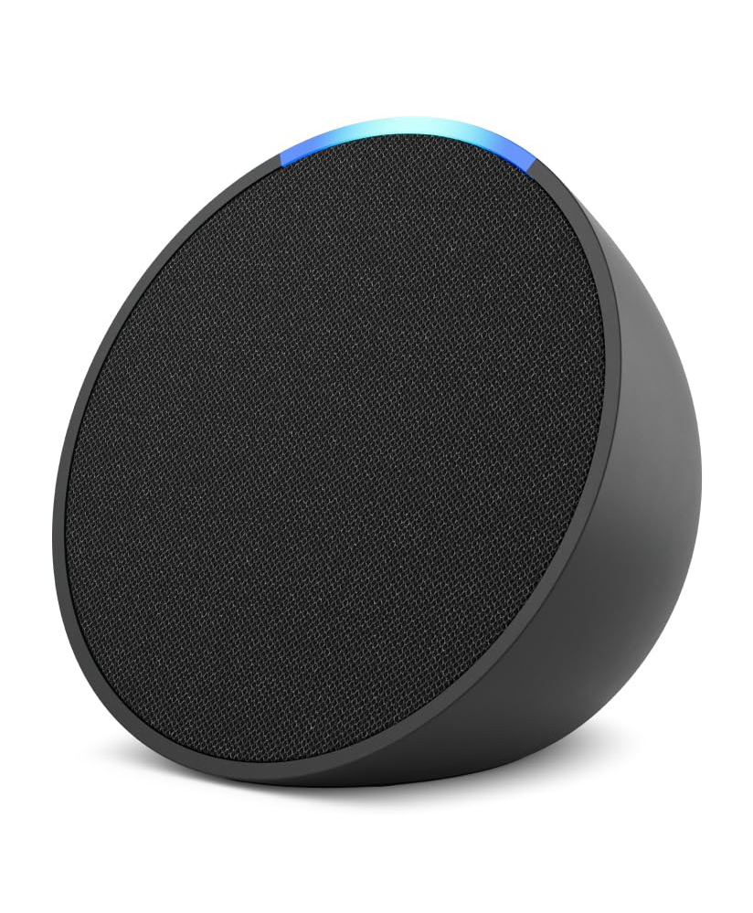 Amazon Echo Pop| Smart speaker with Alexa and Bluetooth| Loud sound, balanced bass, crisp vocals| Black