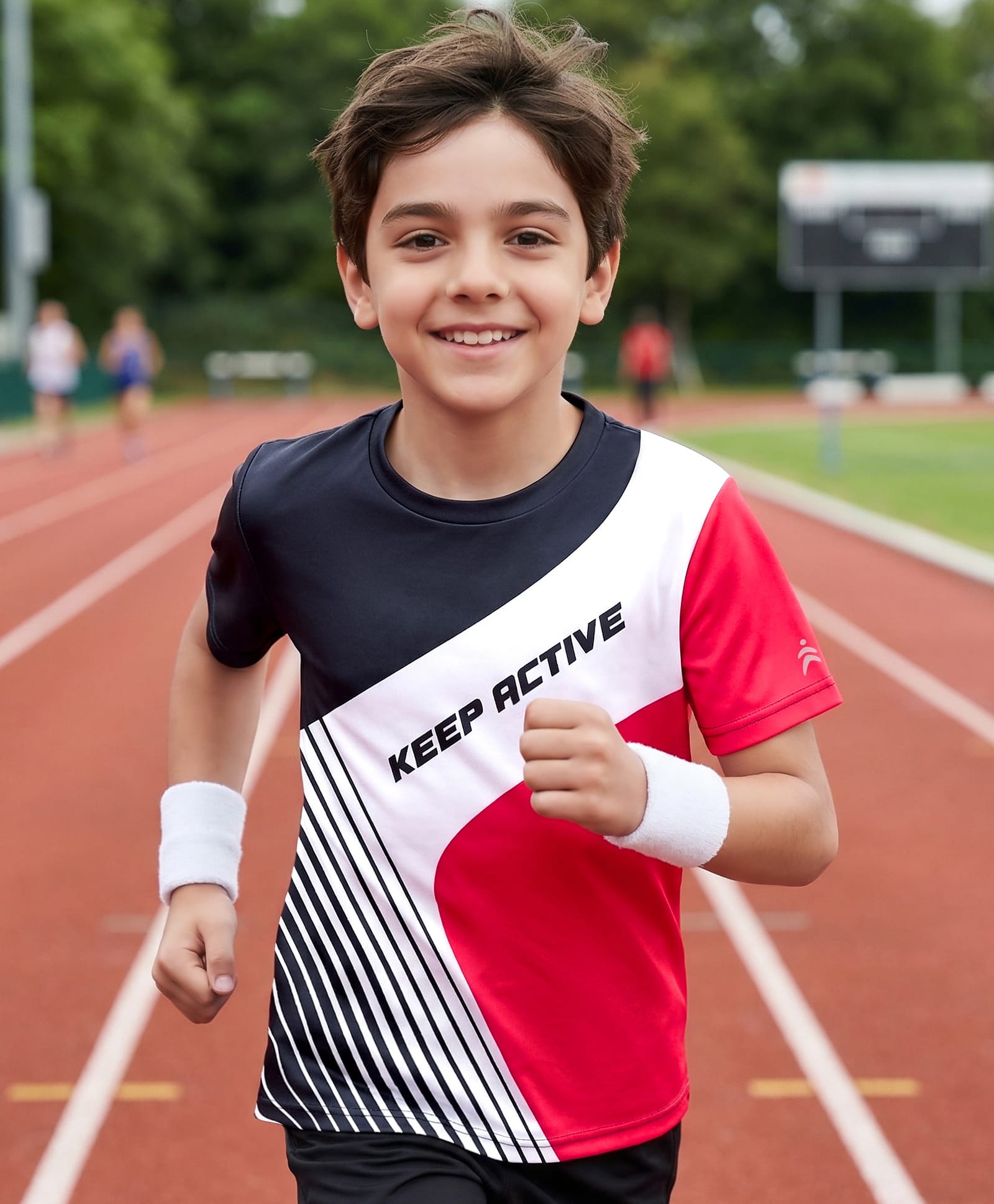 Pine Active Knit Half Sleeves T-Shirt With Colour Block & Text Print - Multicolour-picture-22