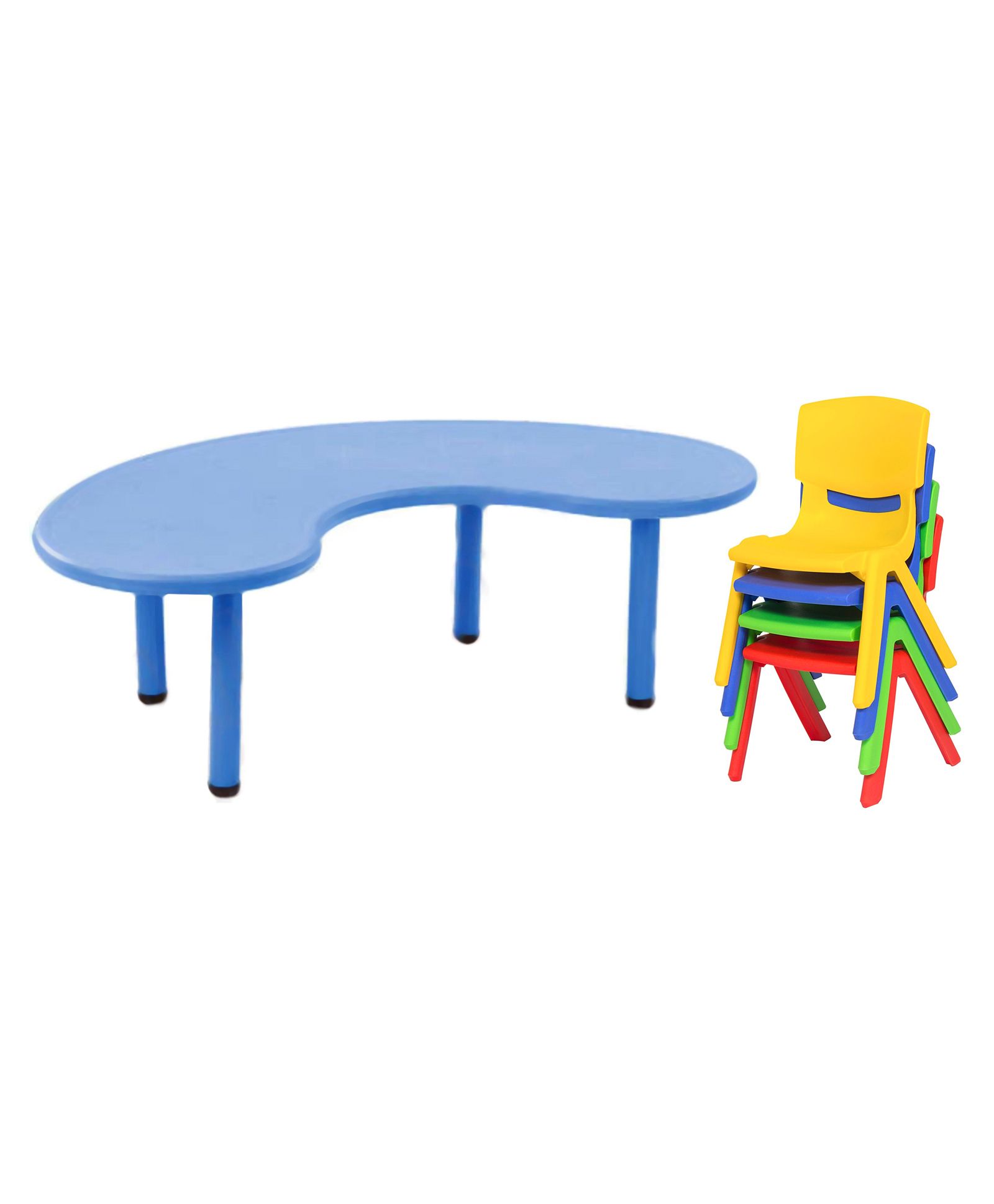 Yoto Front Round Table & Chair Set - Multi Color