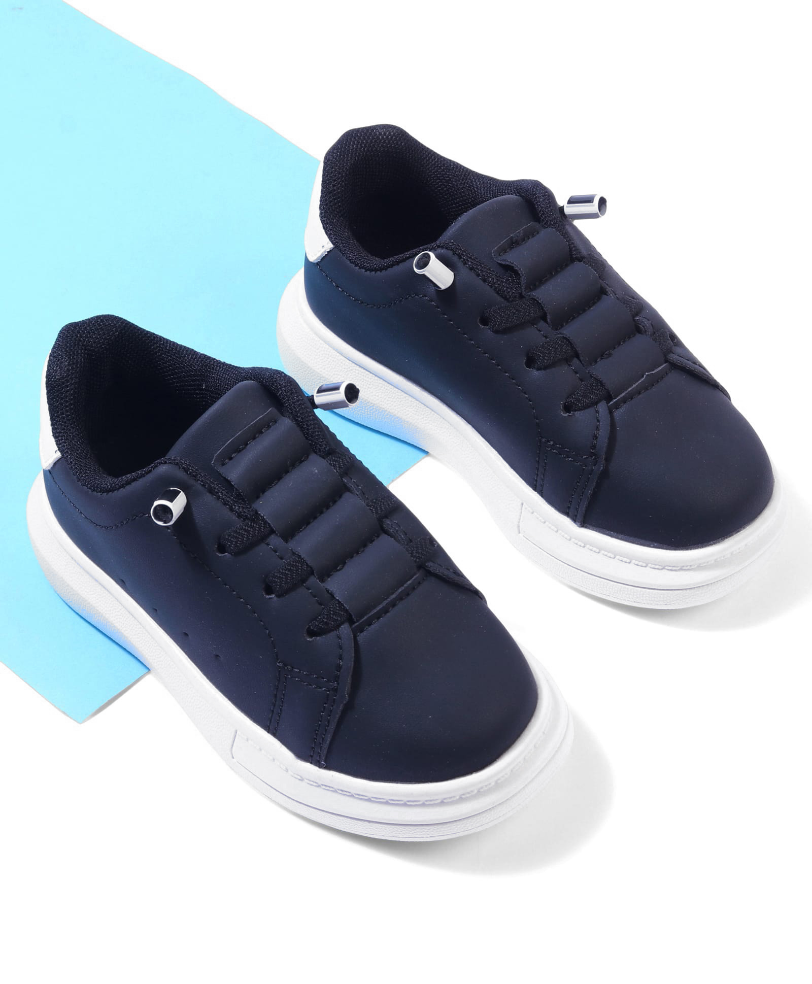 Cute Walk by Babyhug Solid Color Sneakers - Black-image-22