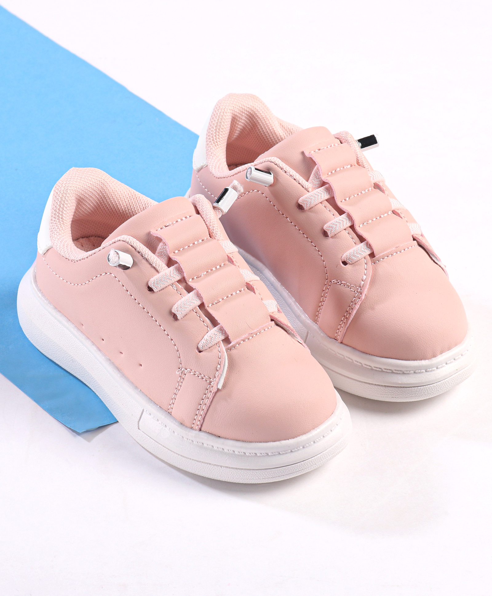 Cute Walk by Babyhug Solid Color Sneakers - Pink-image-6