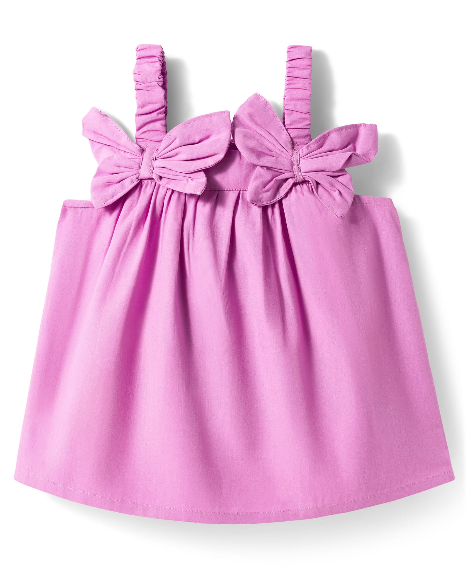 Babyoye Poplin Woven Sleeveless Solid Colour Top with Butterfly Applique - Lavender