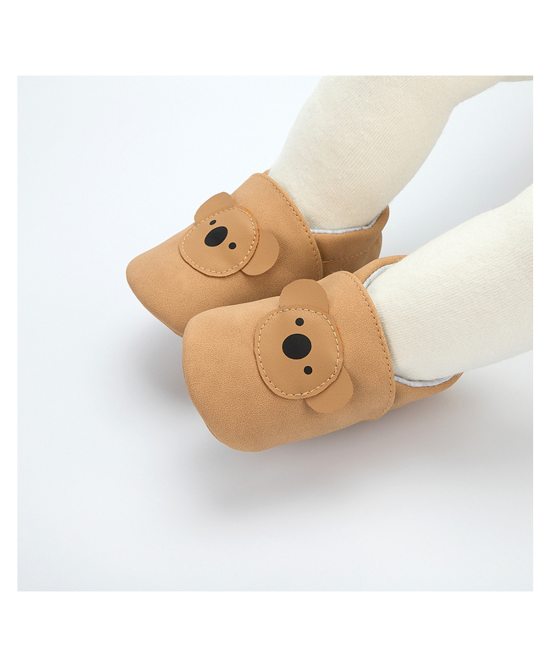 Neska Moda Koala Applique Detailed Slip On Booties - Brown-image-19