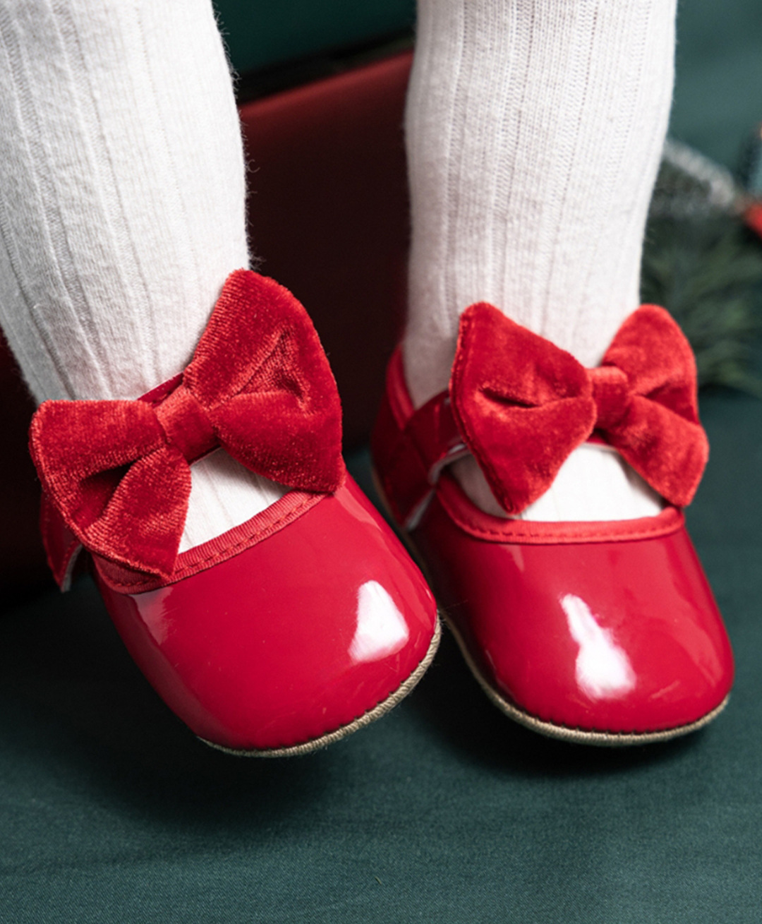 Neska Moda Anti Slip Bow Applique Detailed Ballerinas - Red-picture-43