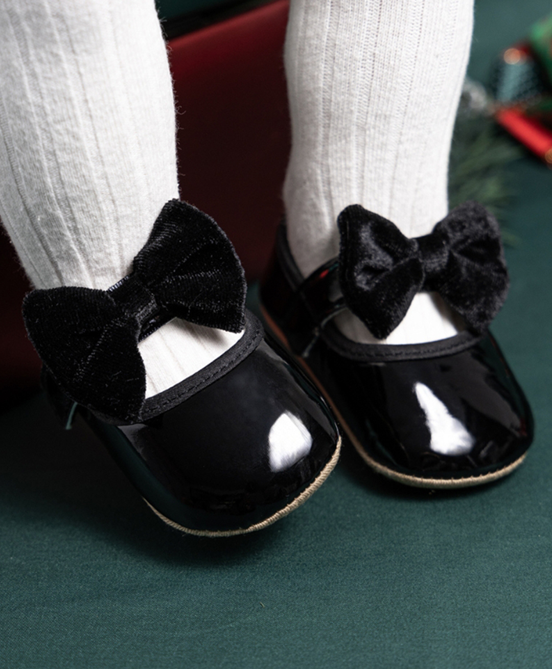 Neska Moda Anti Slip Bow Applique Detailed Ballerinas - Black-image-18