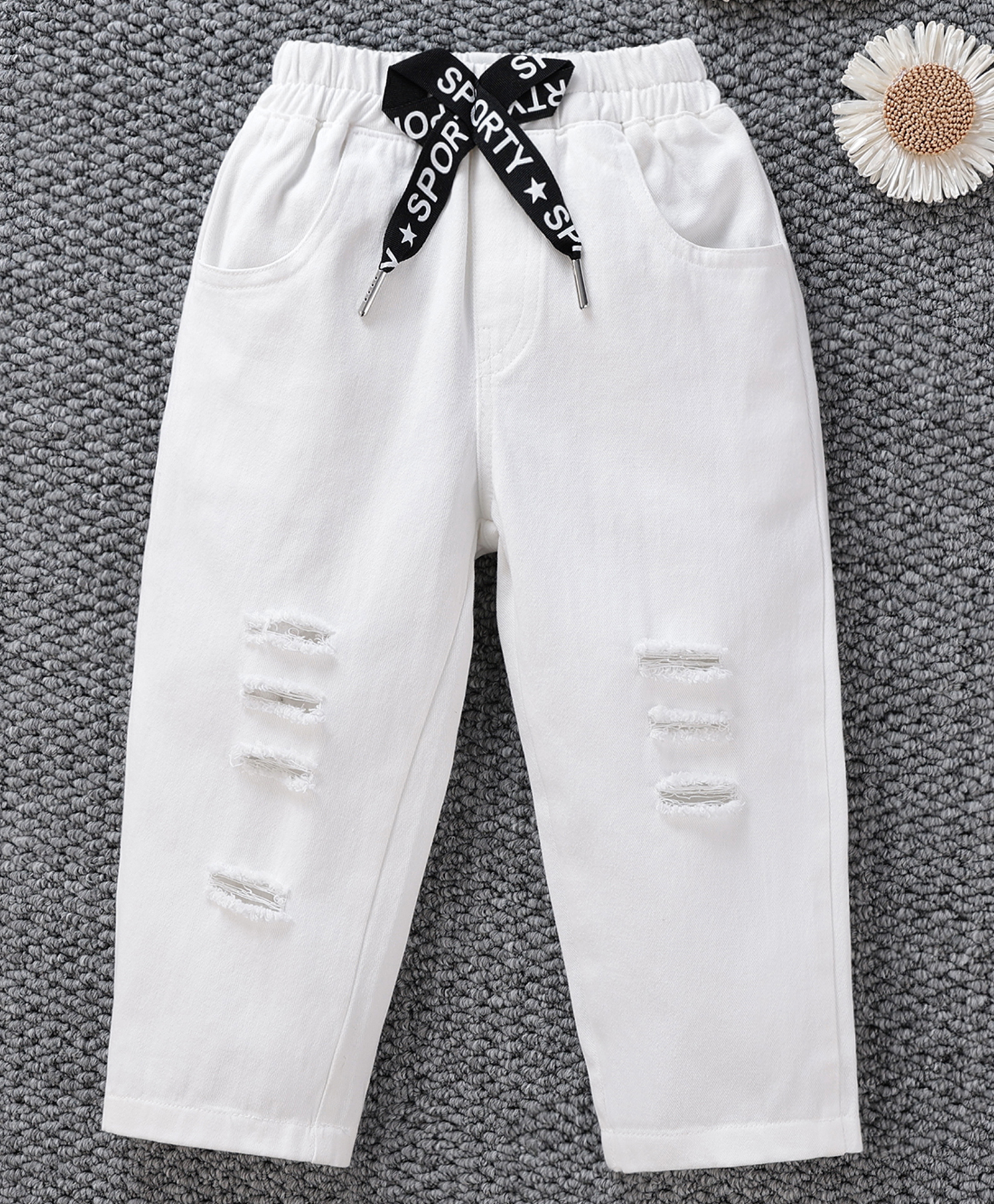 Mark & Mia Full Length Solid Trouser - White-picture-15