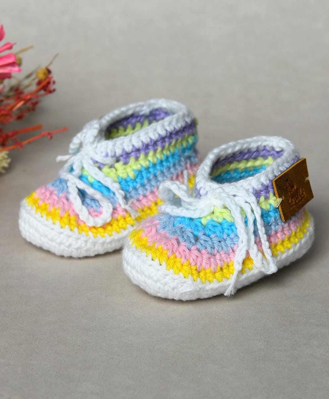 Funkrafts Bow Applique Detailed Colour Blocked Booties - Multi-picture-5