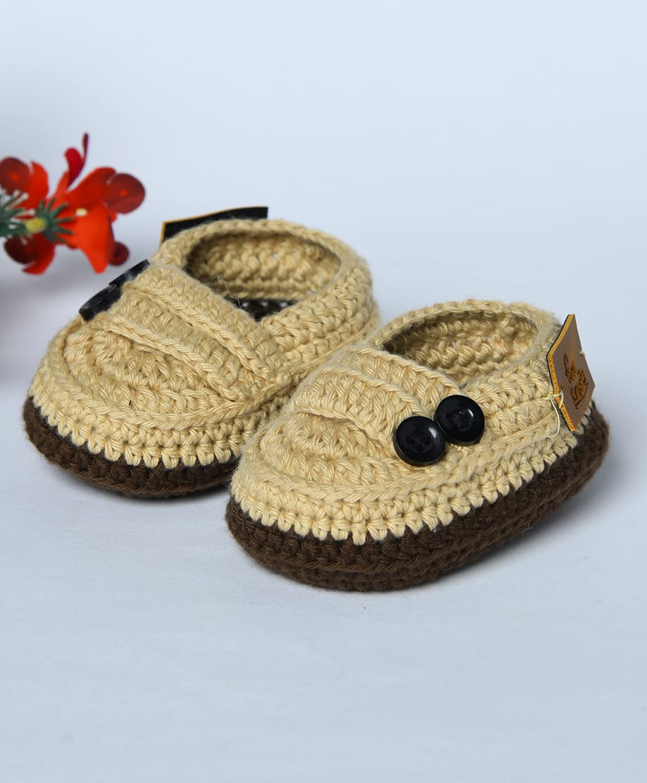 Funkrafts Colour Blocked Button Detailed Booties - Beige-image-34