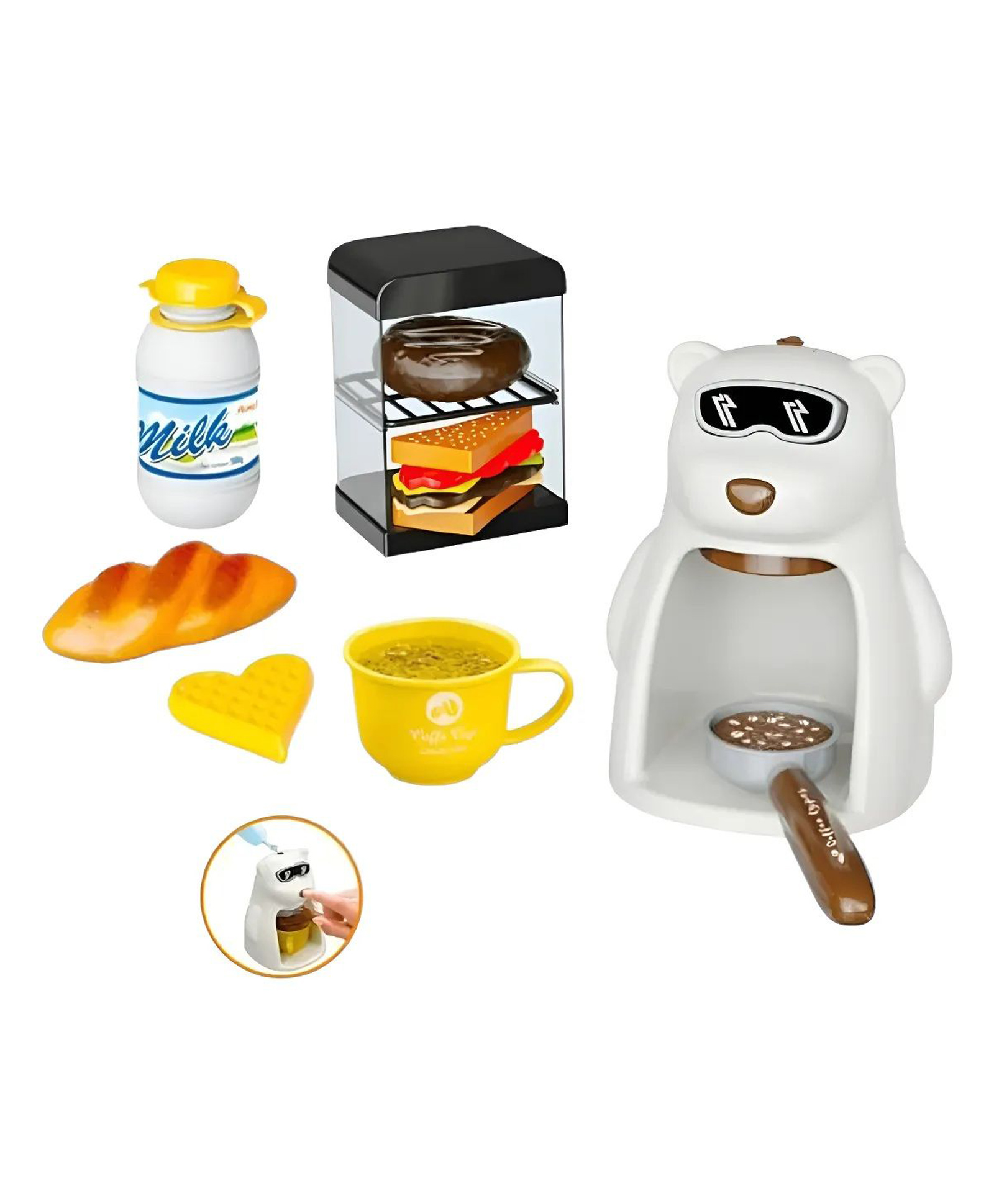 Sanjary Tiny Bear Café Set a delightful pretend-play kit that lets kids create their own mini coffee shop experience for kids color design may vary-picture-35