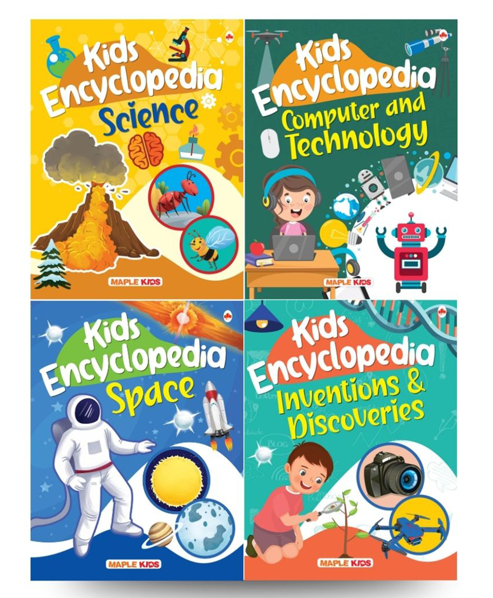 Kids Encyclopedia (Set of 4 Books) (Illustrated) - Science, Computer and Technology, Inventions and Discoveries, Space - Knowledge Books for Kids - English-image-36