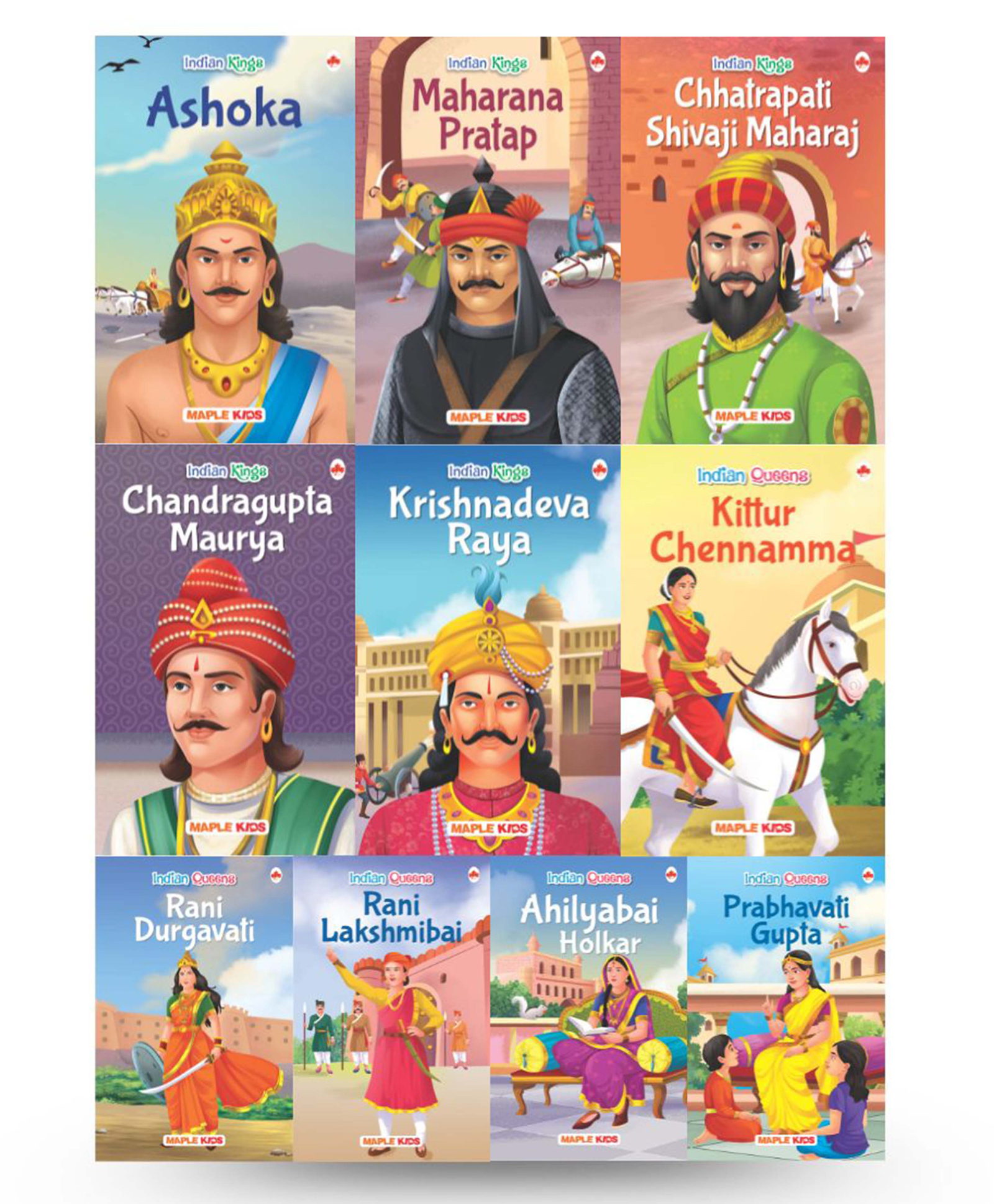 maple press Story Books for Kids Indian Kings and Queens (Illustrated) Biographies for Children Set of 10 Books - English-picture-10
